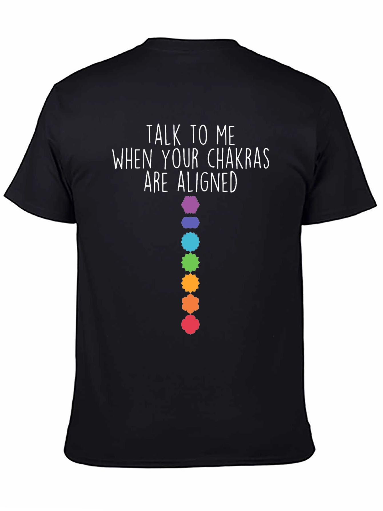 Black Chakra Alignment T-Shirt - Meditate in Style! view 4