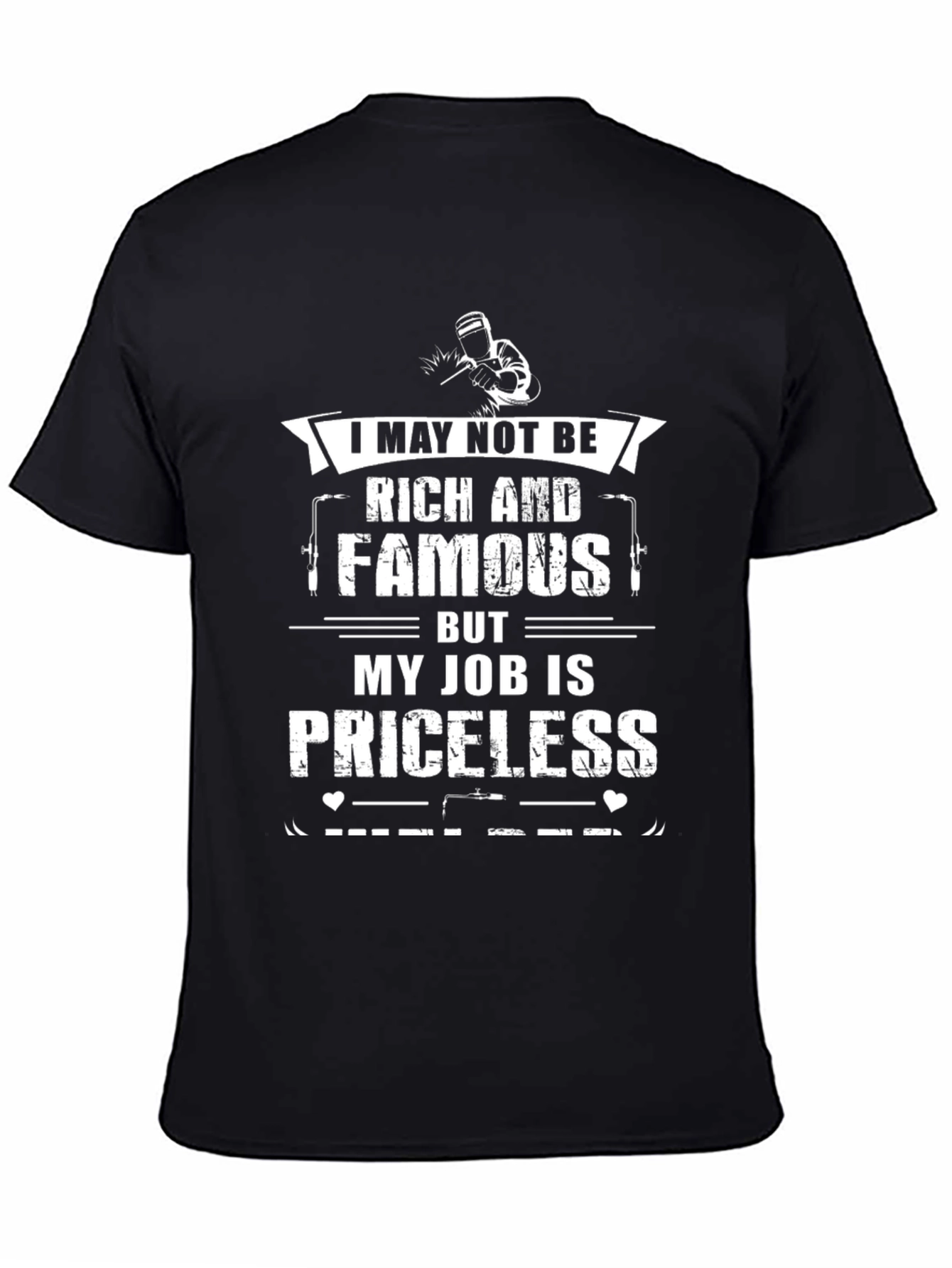 Black Priceless Job T-Shirt - Black Graphic Tee view 4
