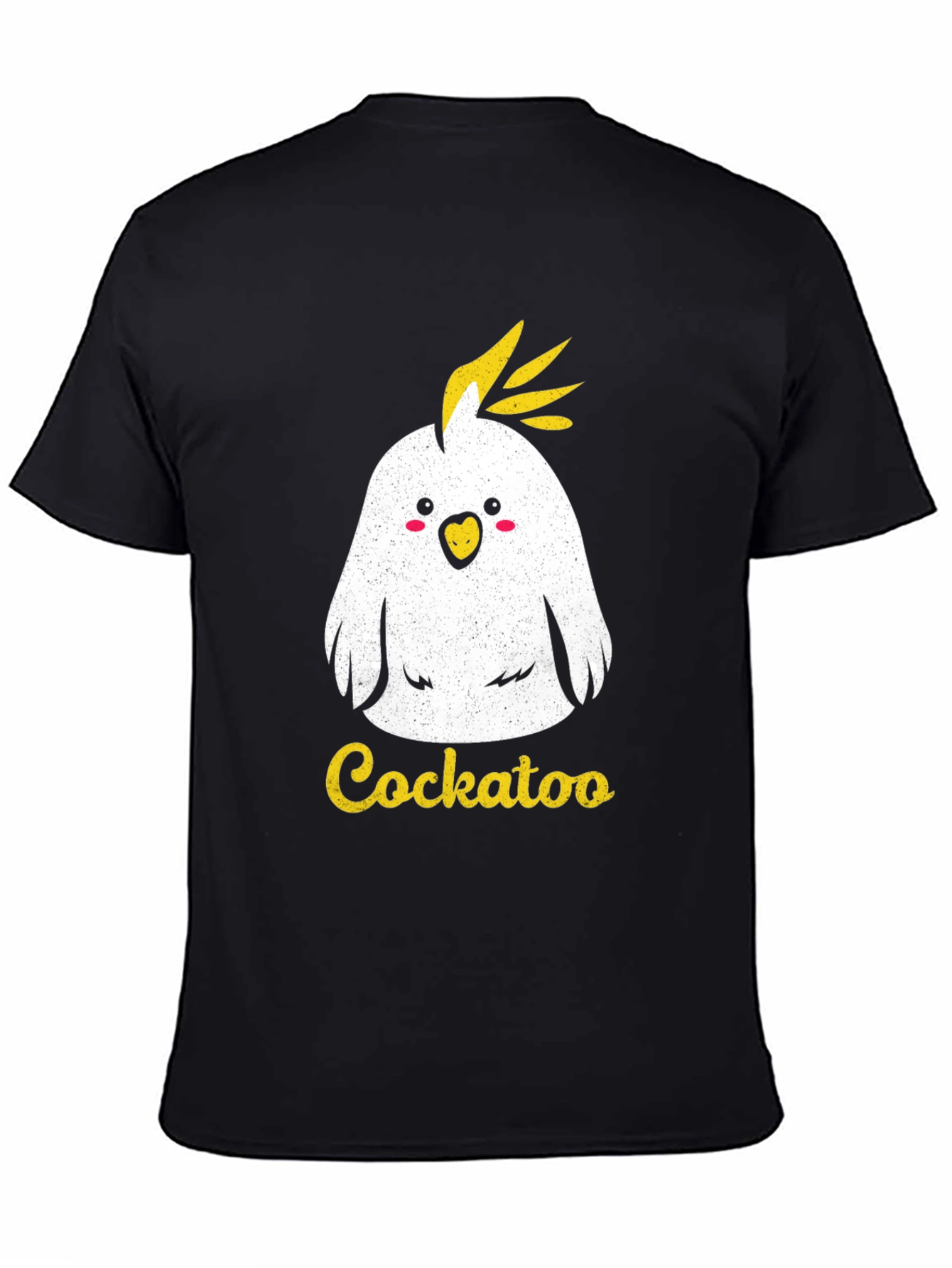 Black Cute Cockatoo Graphic T-Shirt - Unisex view 4