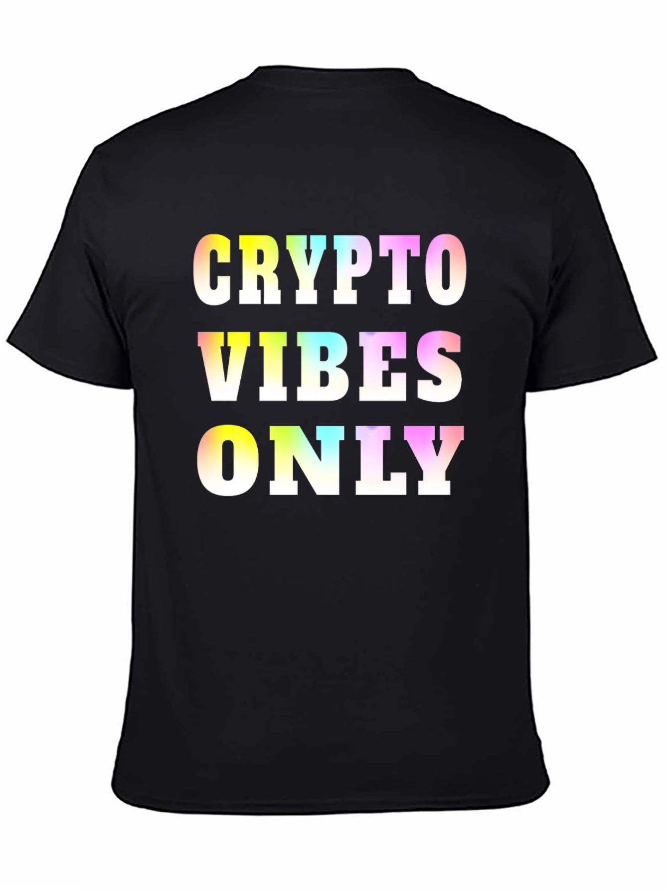 Black Crypto Vibes Only Black T-Shirt view 4