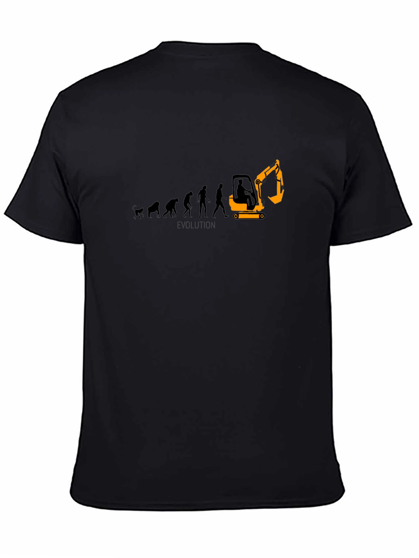 Black Evolution Excavator Black Graphic Tee view 4