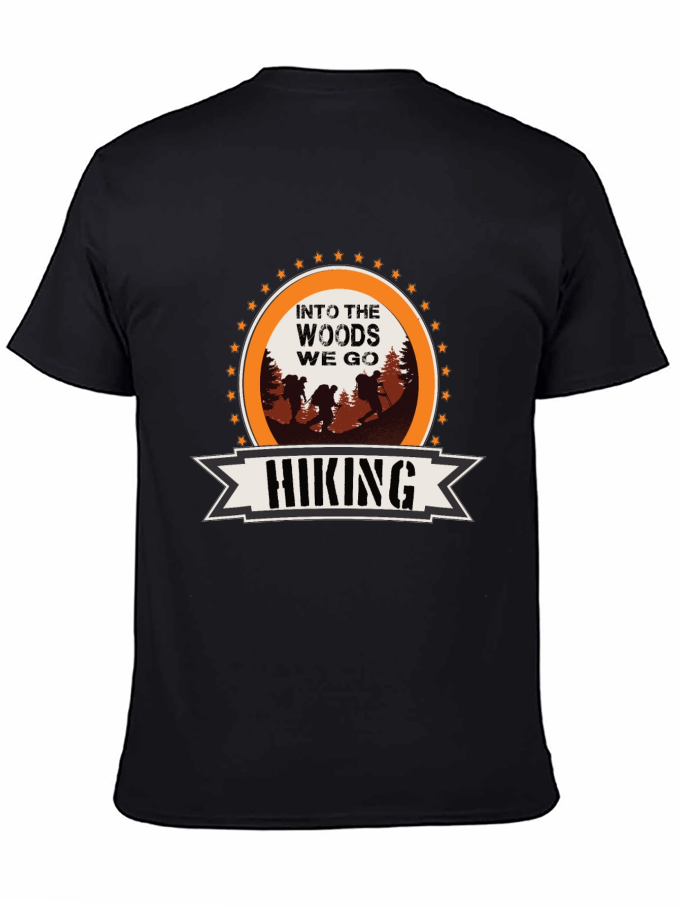 Black Hiking Adventure T-Shirt - Into the Woods view 4