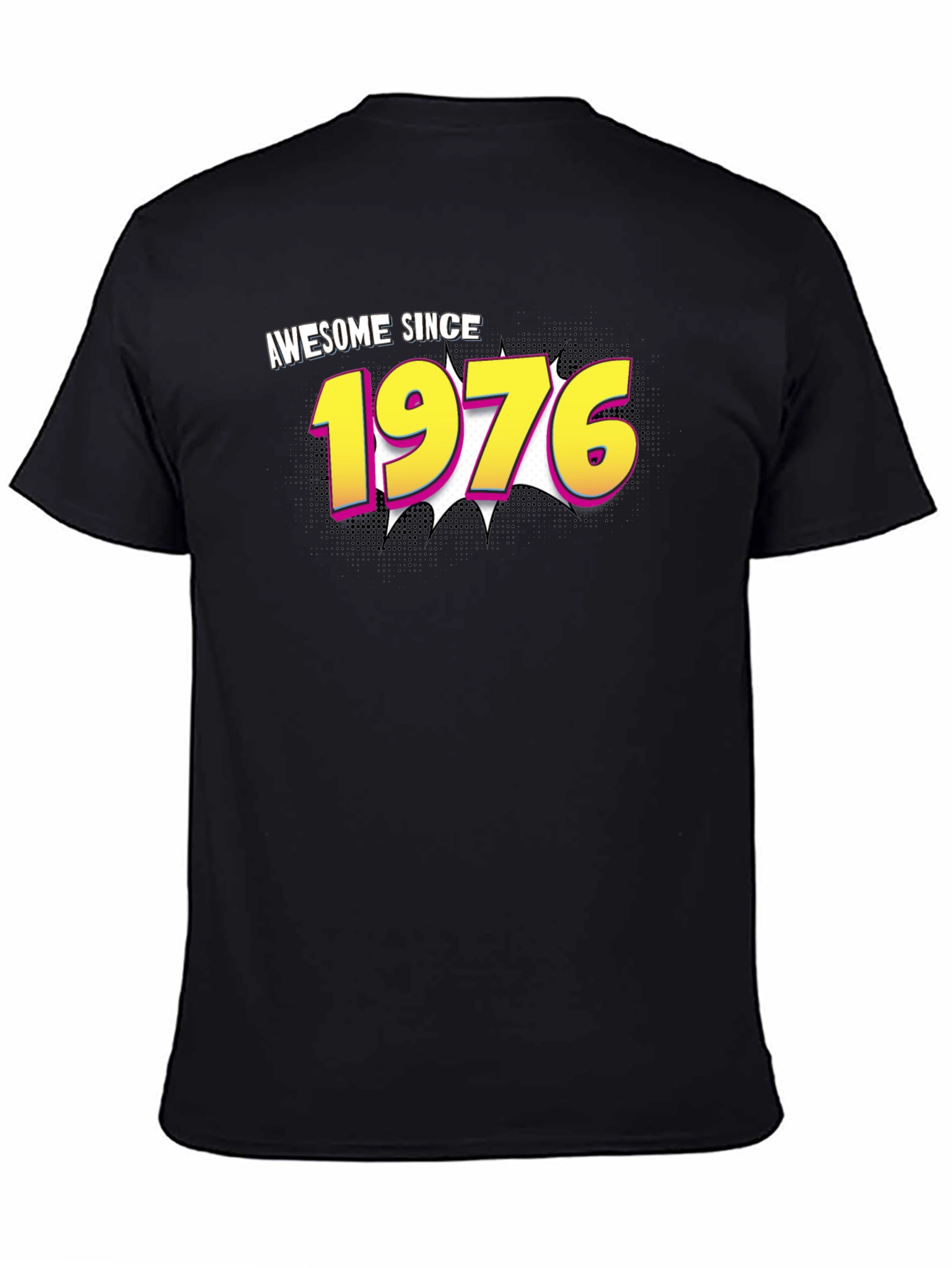 Black Awesome Since 1976 Black Graphic Tee view 4