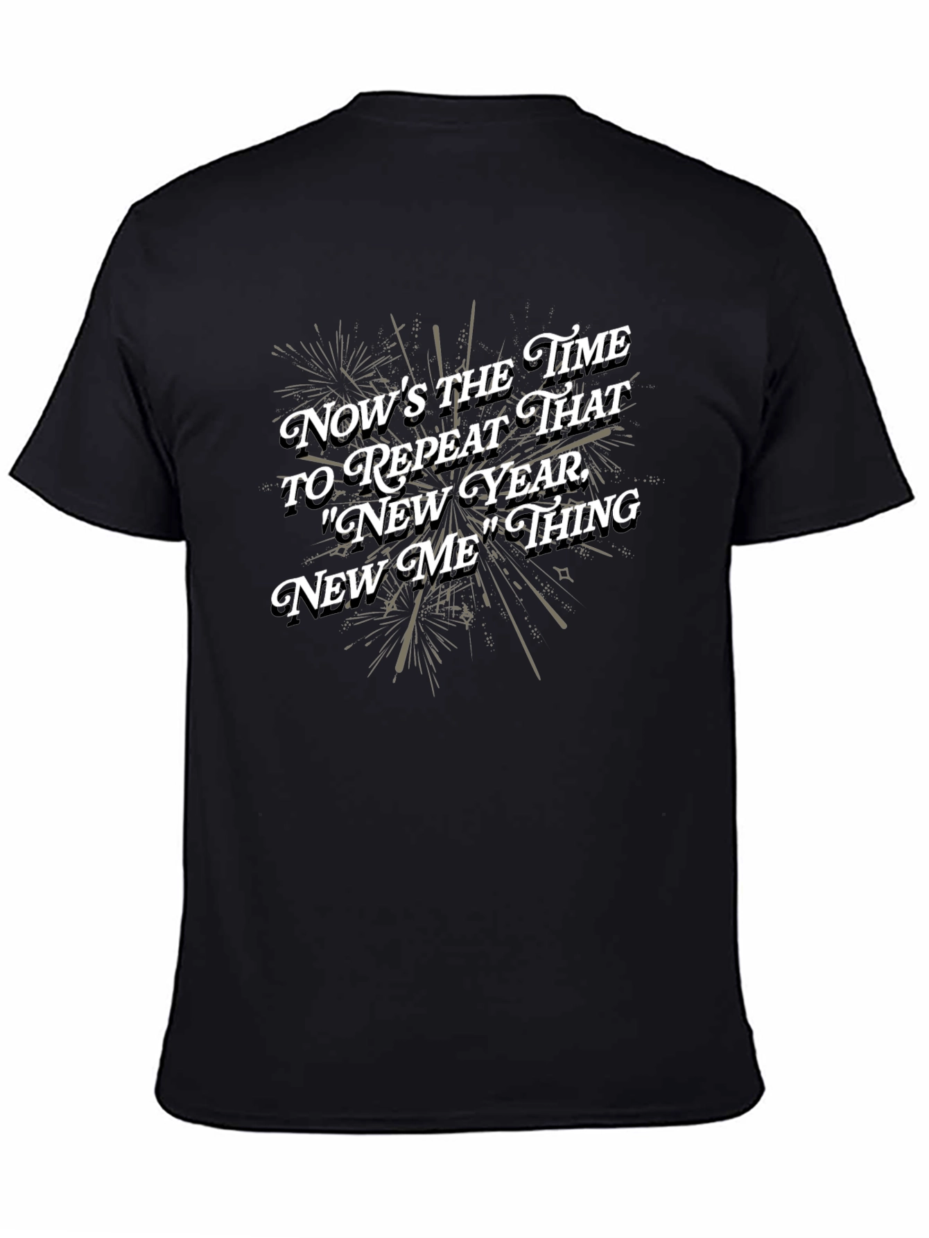 Black New Year "New Me" T-Shirt view 4
