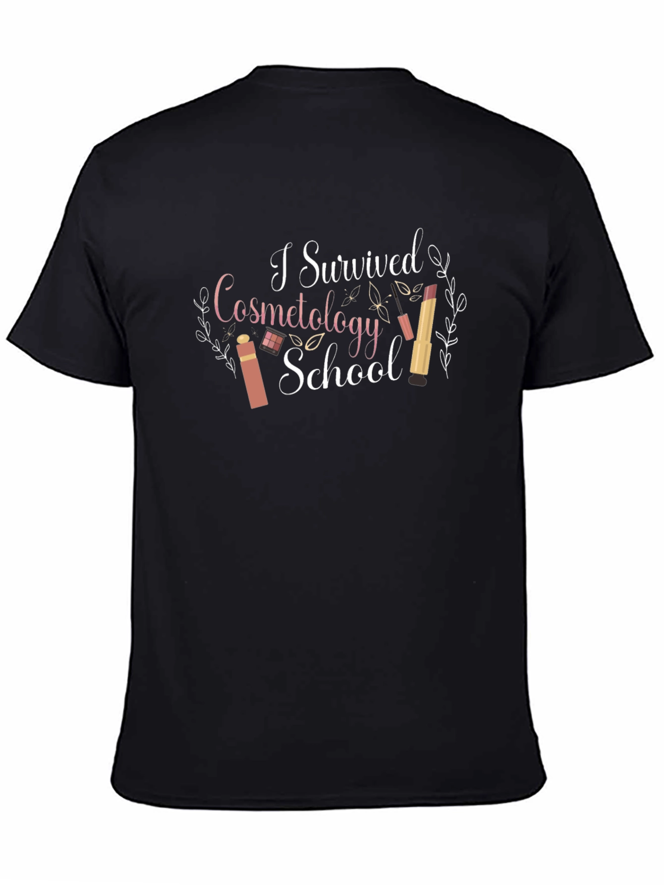 Black Cosmetology School Survivor T-Shirt view 4