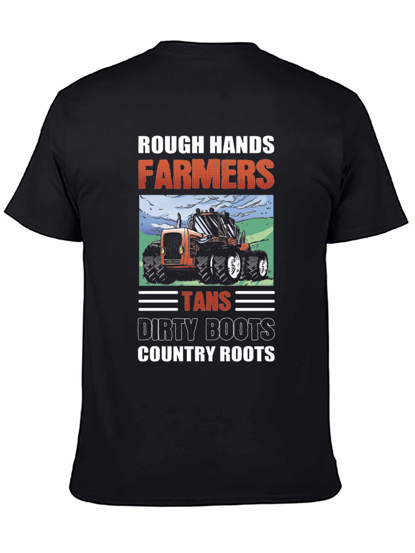 Black Rough Hands Farmers Graphic T-Shirt view 4