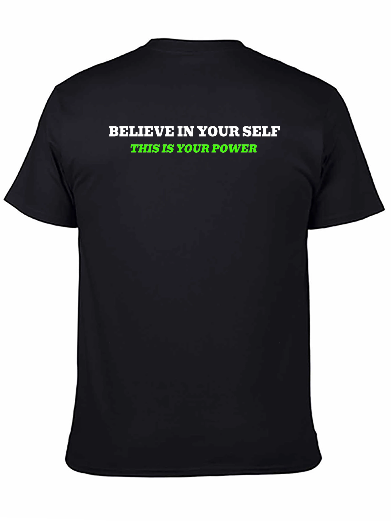 Black Believe In Yourself Black Graphic Tee view 4