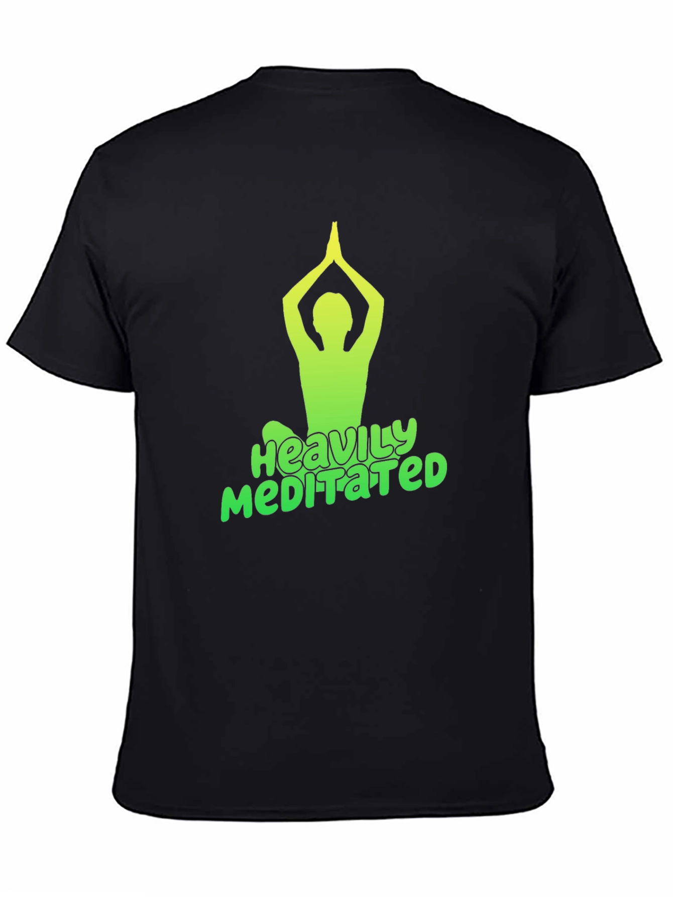 Black Heavily Meditated Black T-Shirt view 4