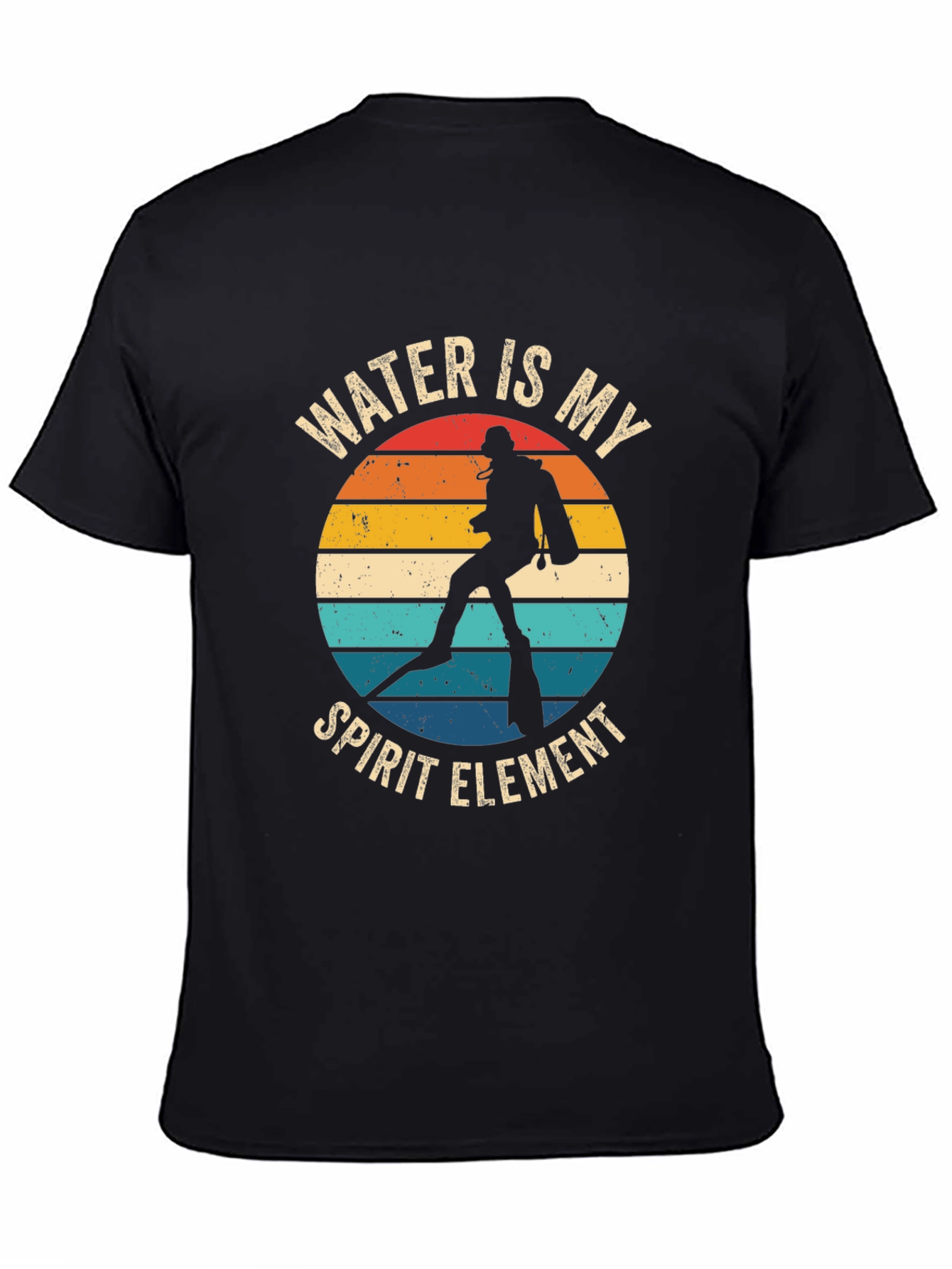 Black Water Is My Spirit Element Diver T-Shirt view 4