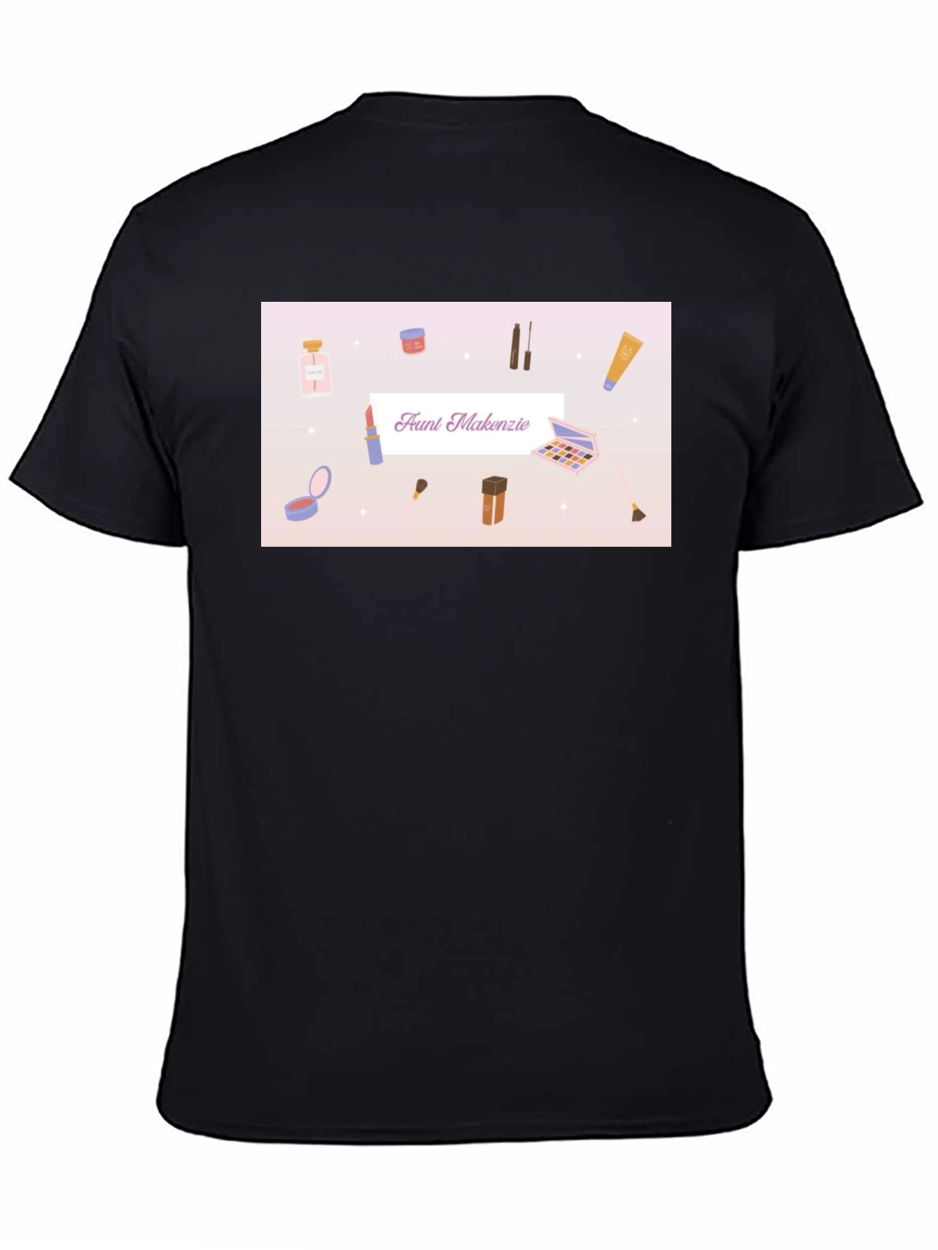 Black Makeup T-Shirt - Faunt Makenzie - Black Cotton Tee view 4