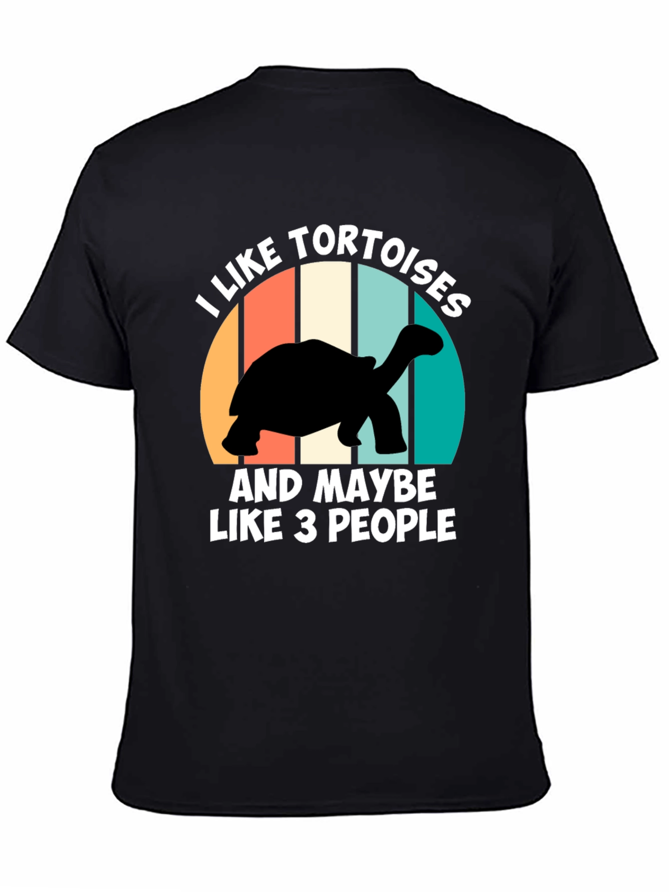 Black I Like Tortoises T-Shirt Black view 4