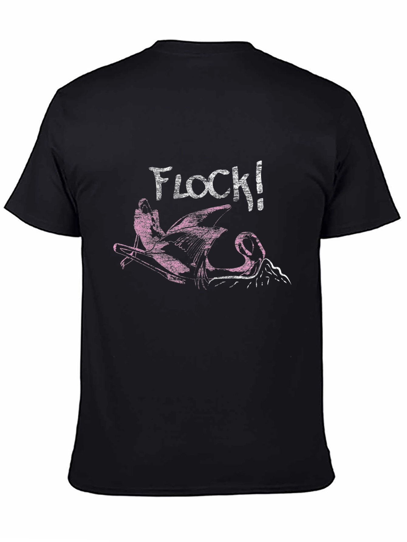 Black Flock! T-Shirt Black view 4