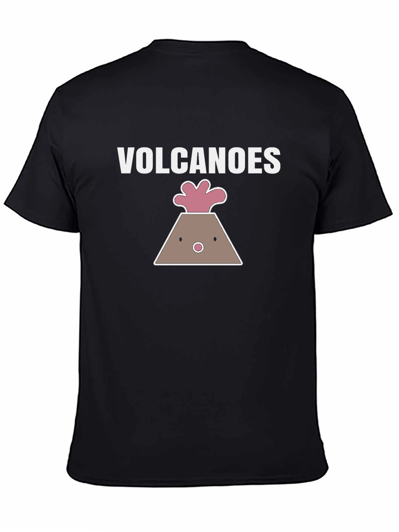 Black Volcanoes Graphic T-Shirt Funny Design Tee view 4