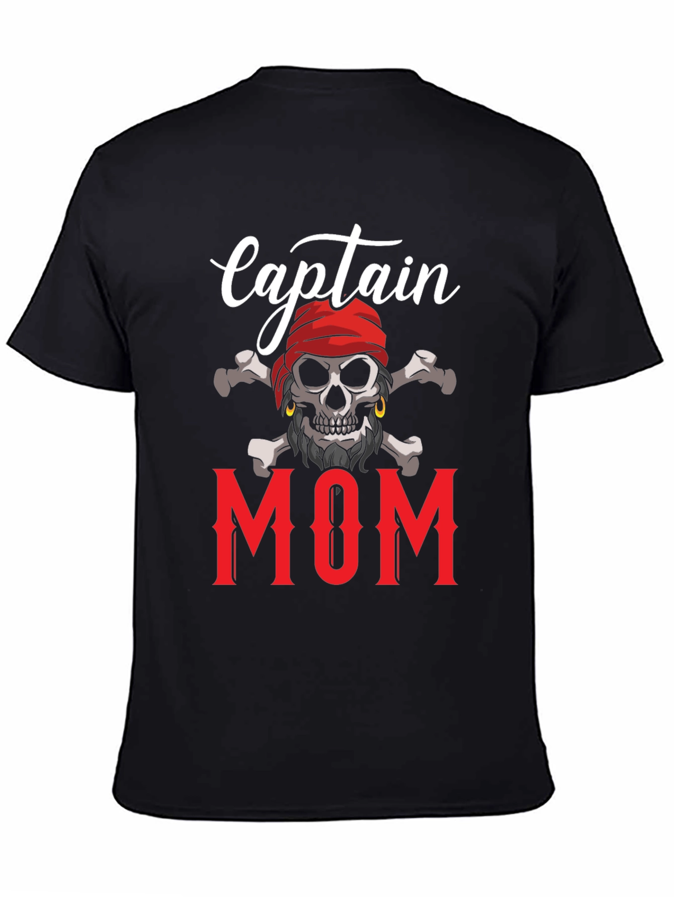 Captain Mom T-Shirt - Pirate Skull Graphic Tee - 4