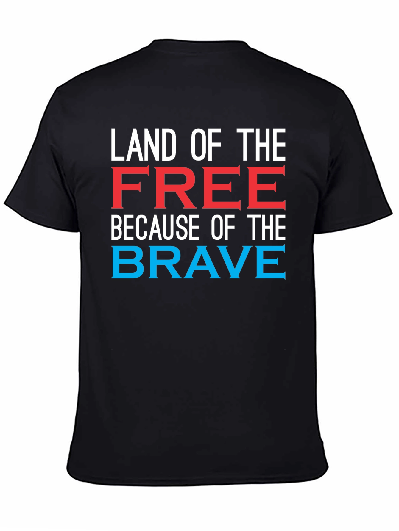 Black Land of the Free Graphic T-Shirt view 4