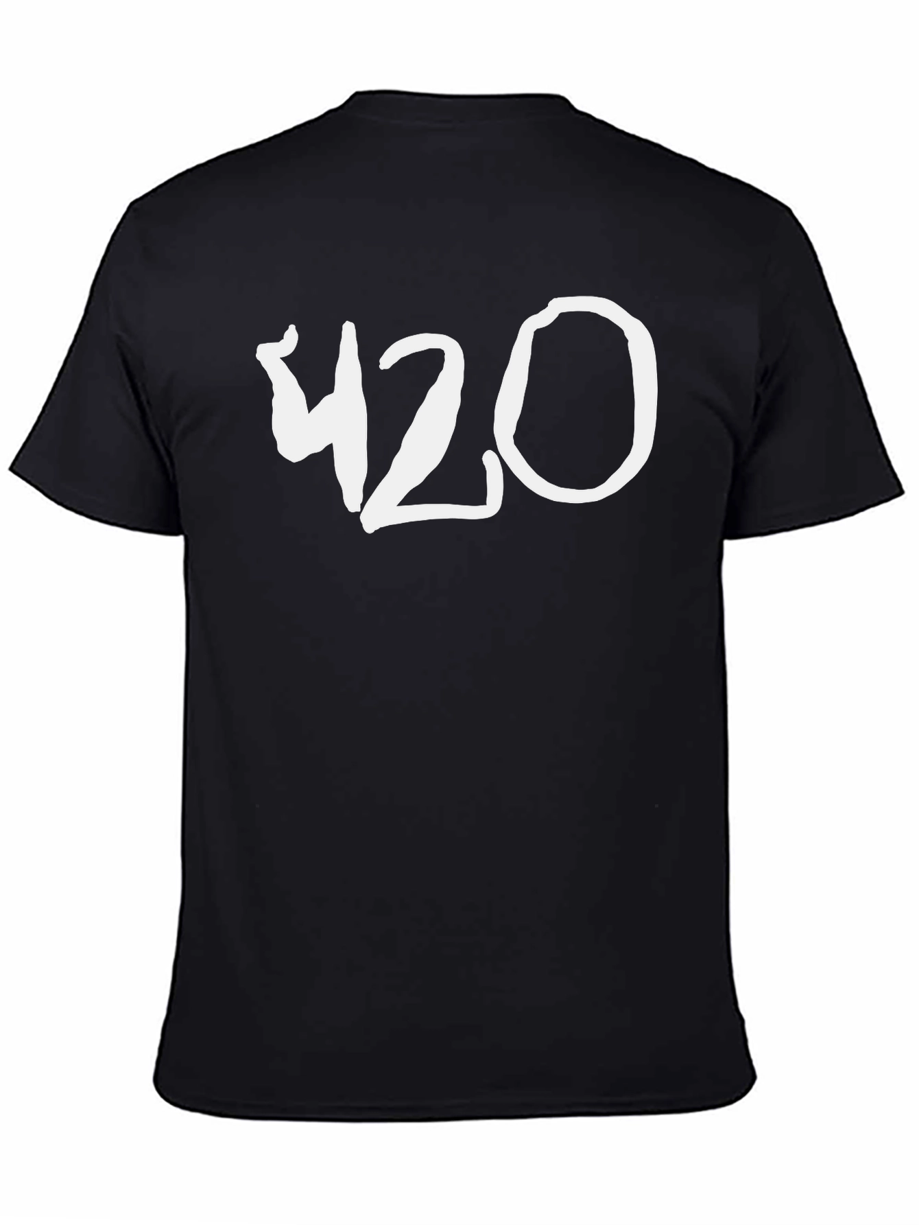 Black 420 Graphic Tee - Relaxed Fit Cotton T-Shirt view 4