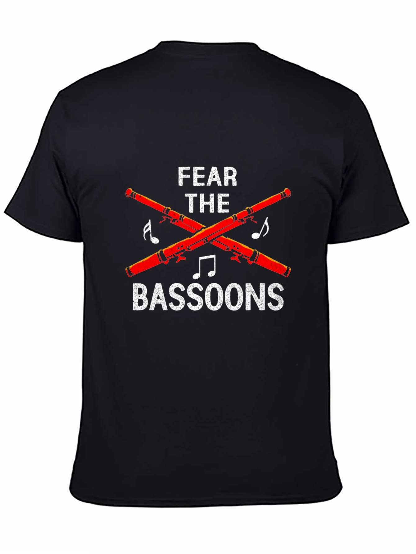 Black Fear the Bassoons T-Shirt - Music Lover Tee view 4