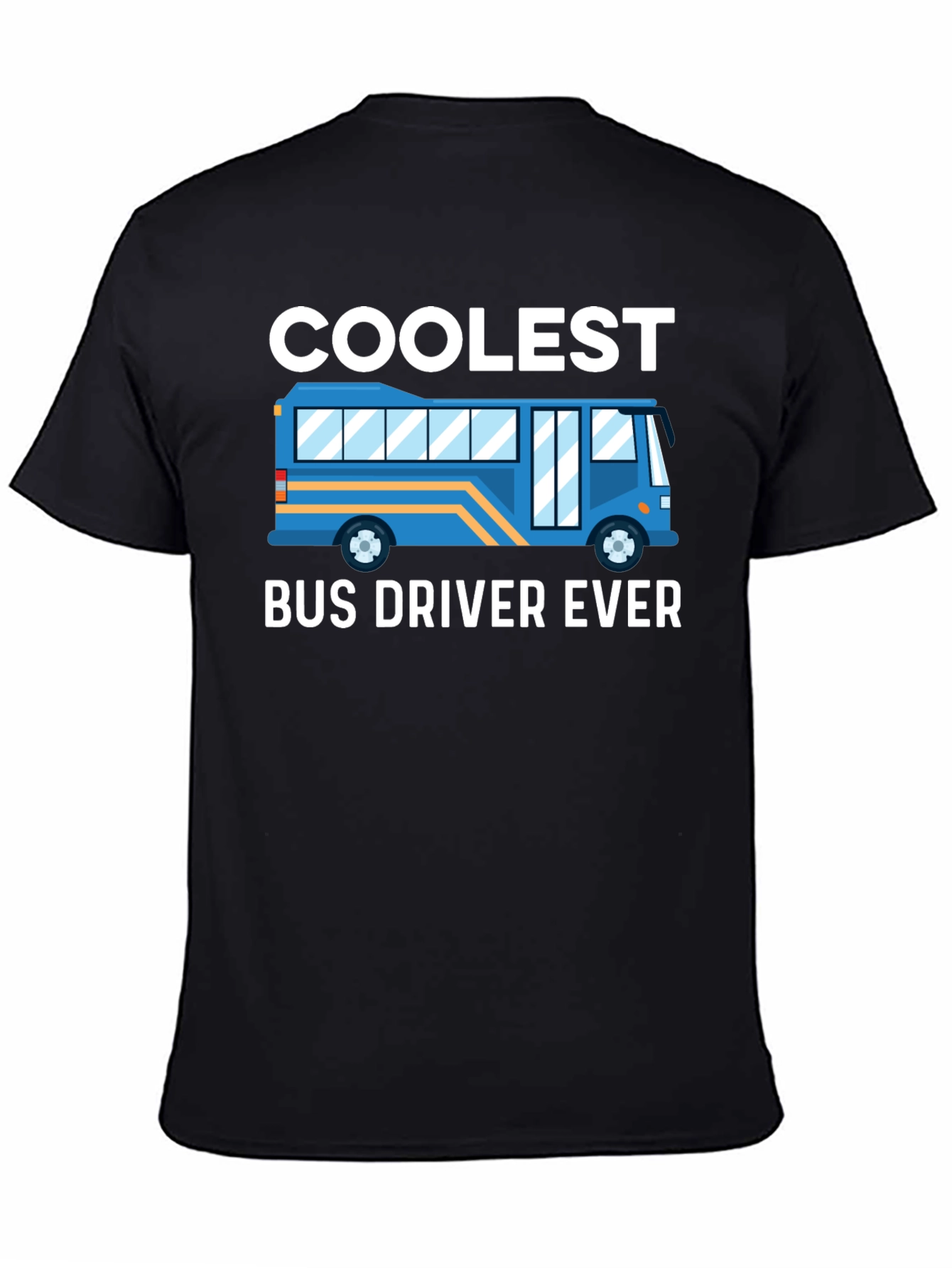 Black Coolest Bus Driver Ever T-Shirt view 4