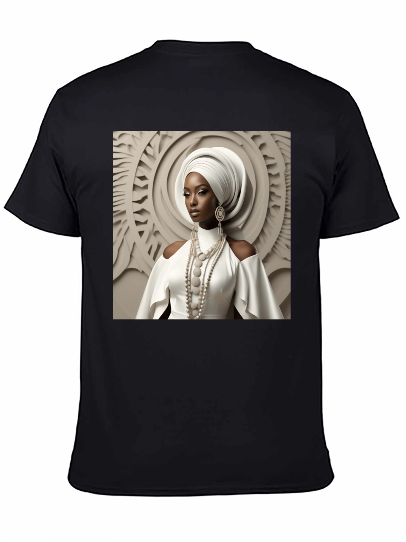 Black Elegant Woman Graphic Tee view 4