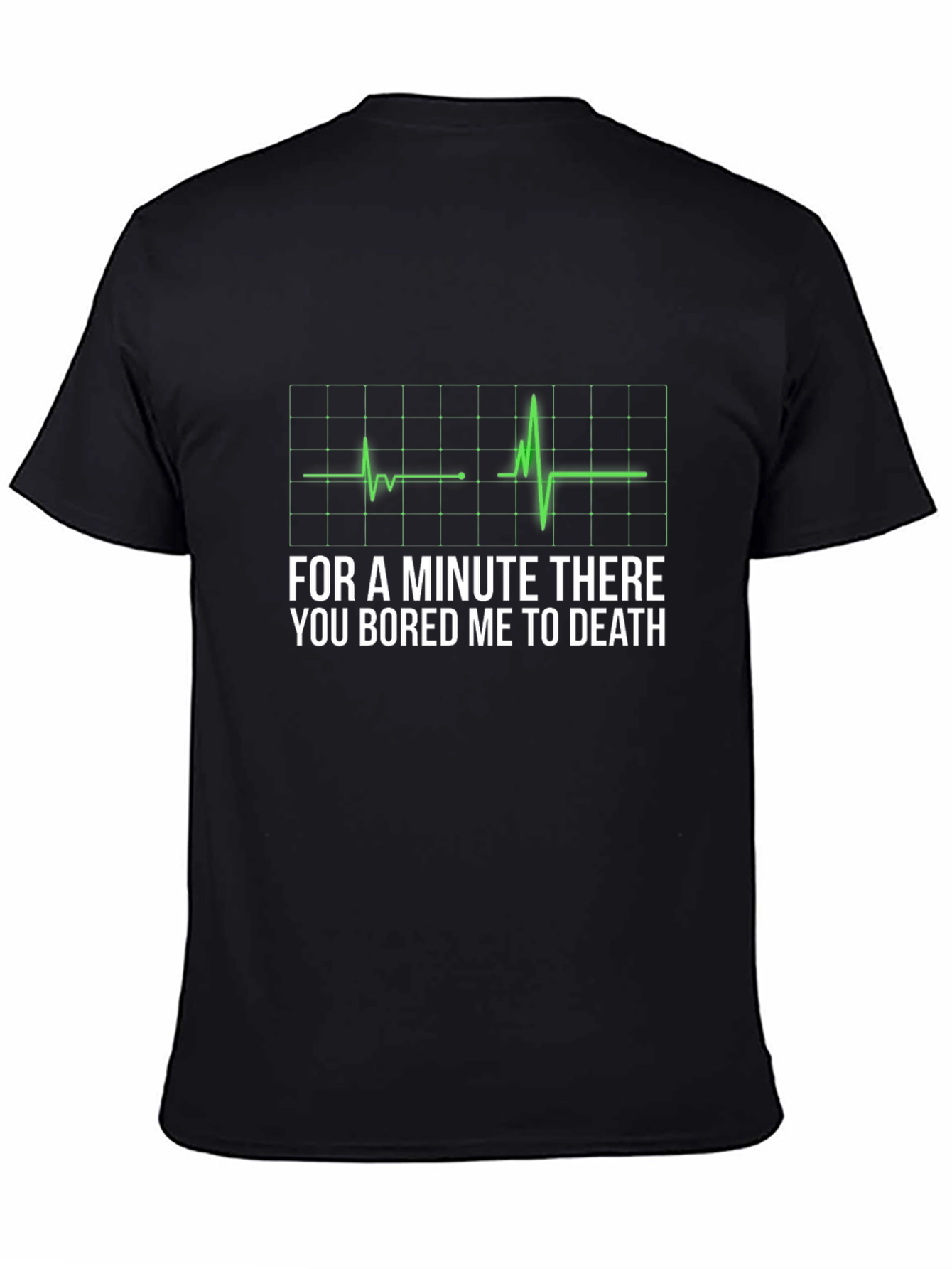 Black Funny Bored to Death Graphic Tee view 4