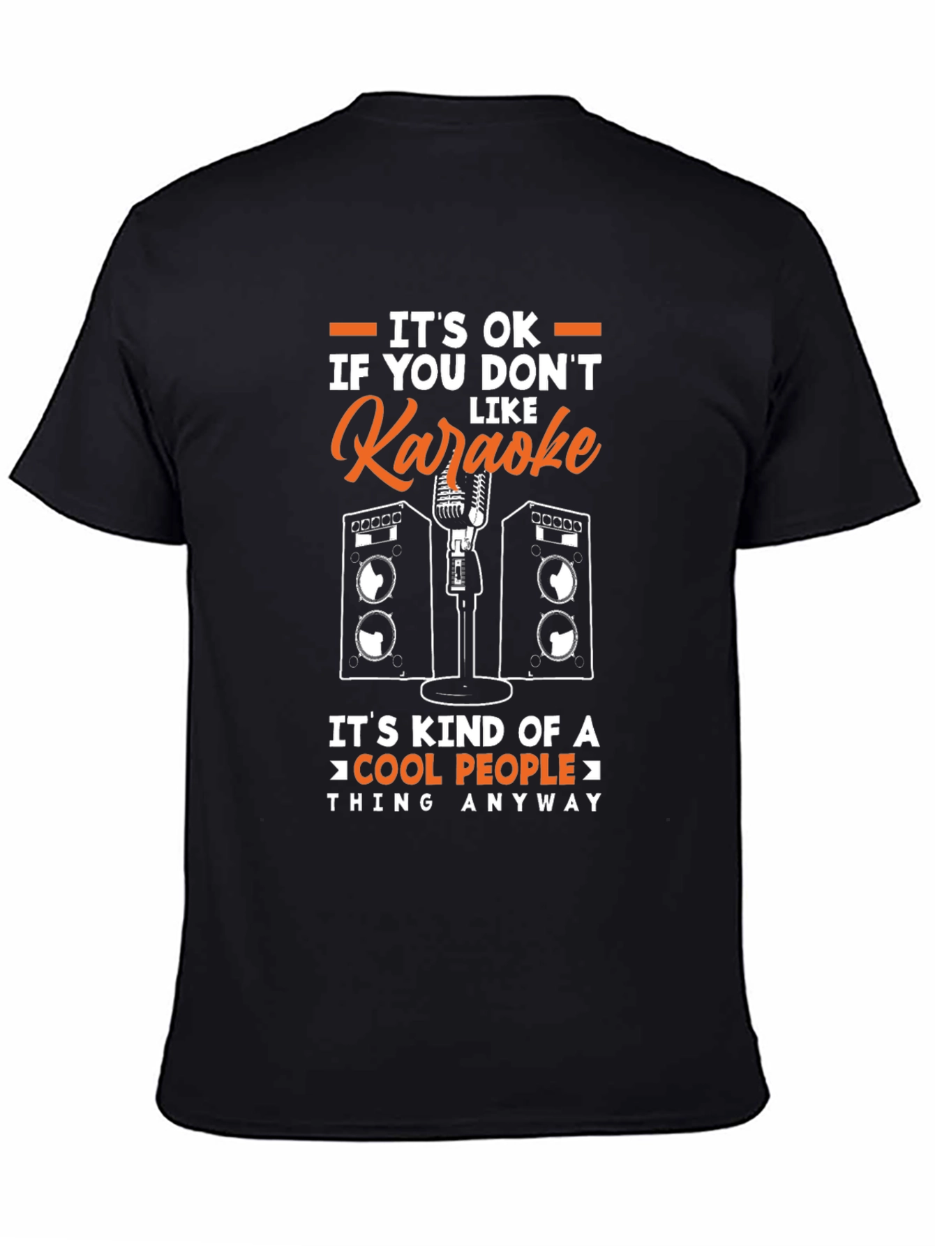 Black Funny Karaoke Lover Graphic T-Shirt view 4