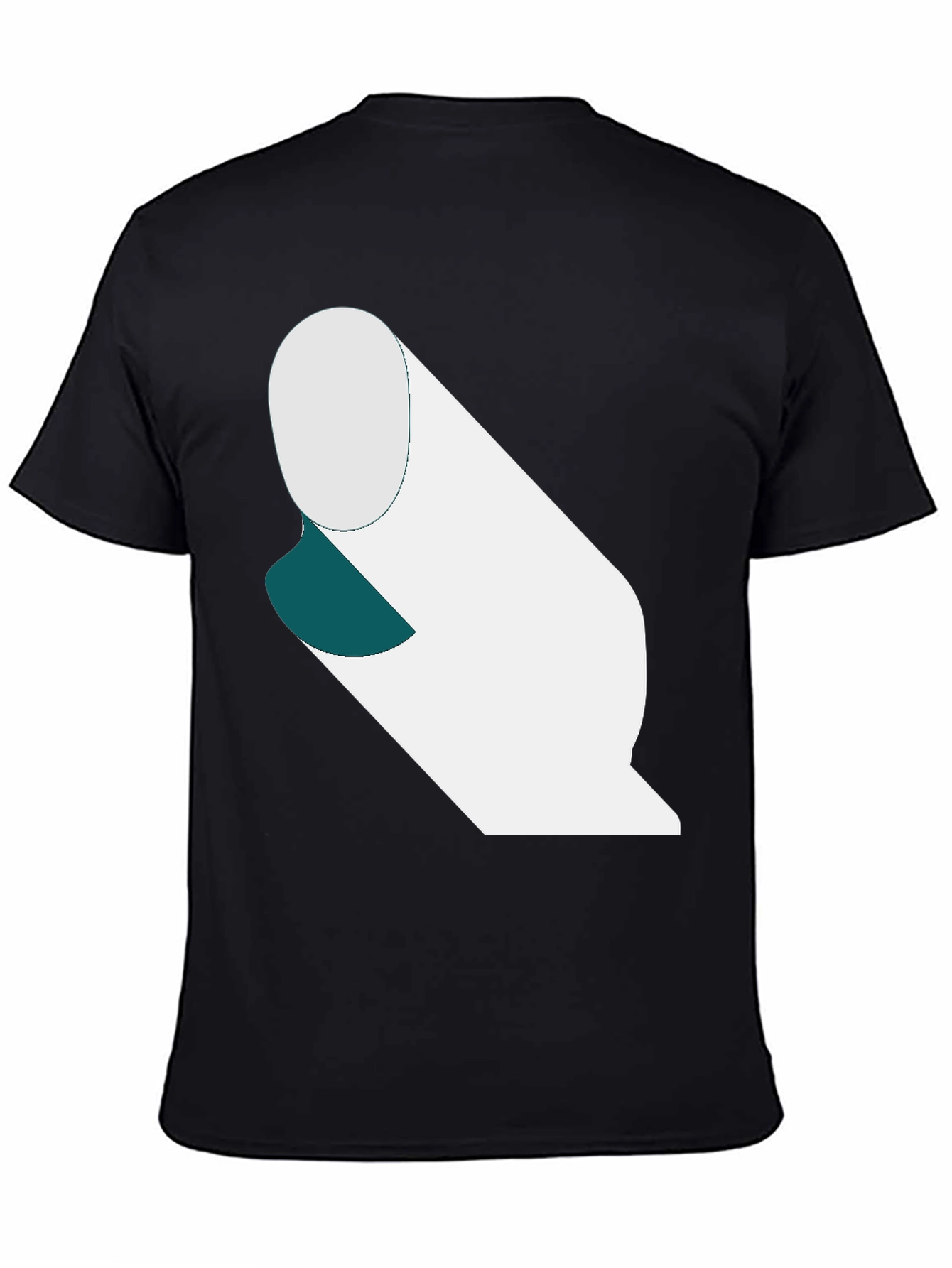 Black Abstract Roll Graphic Tee - Modern Comfort view 4