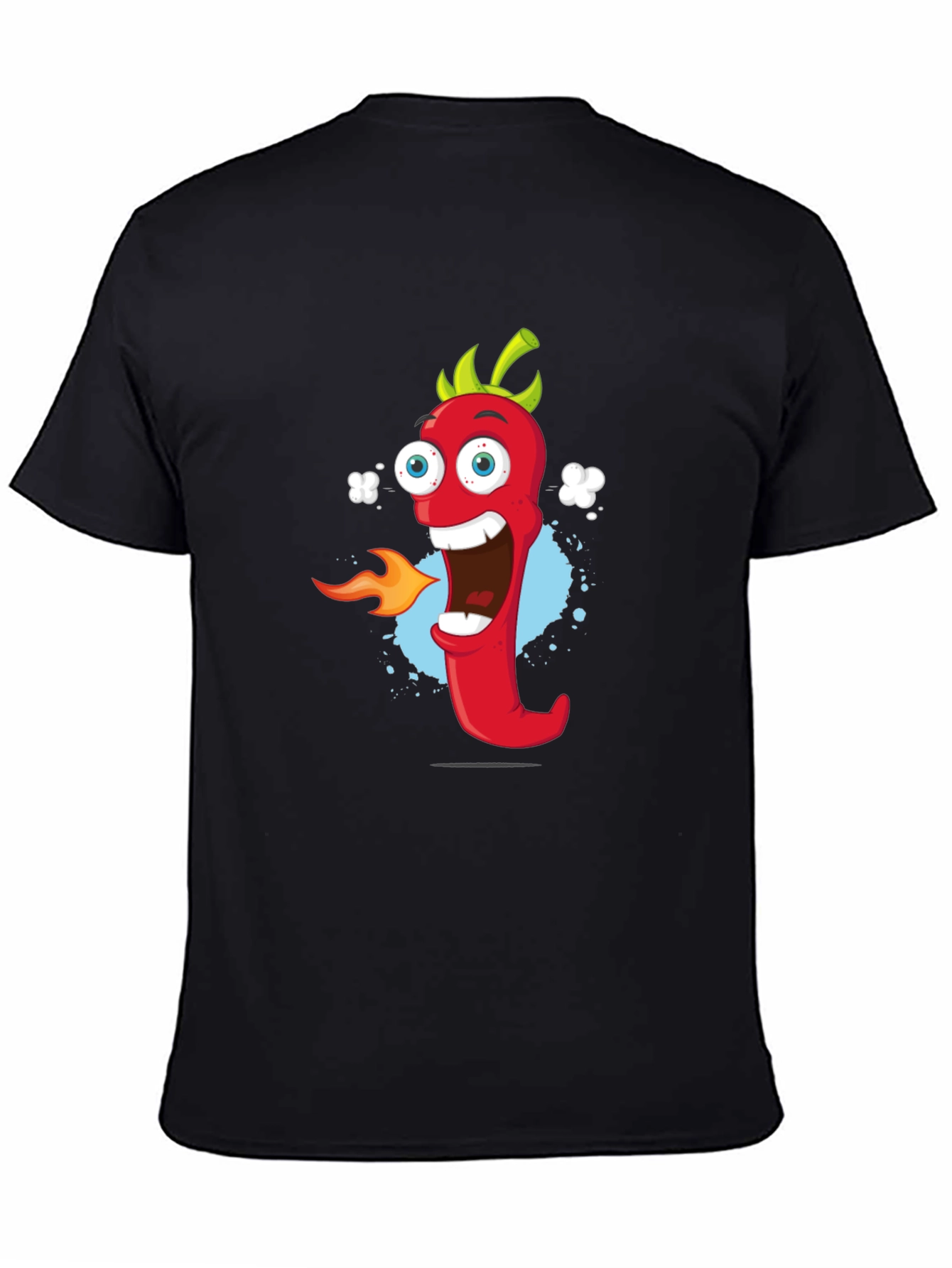 Black Cartoon Pepper T-Shirt - Spicy Fun! view 4