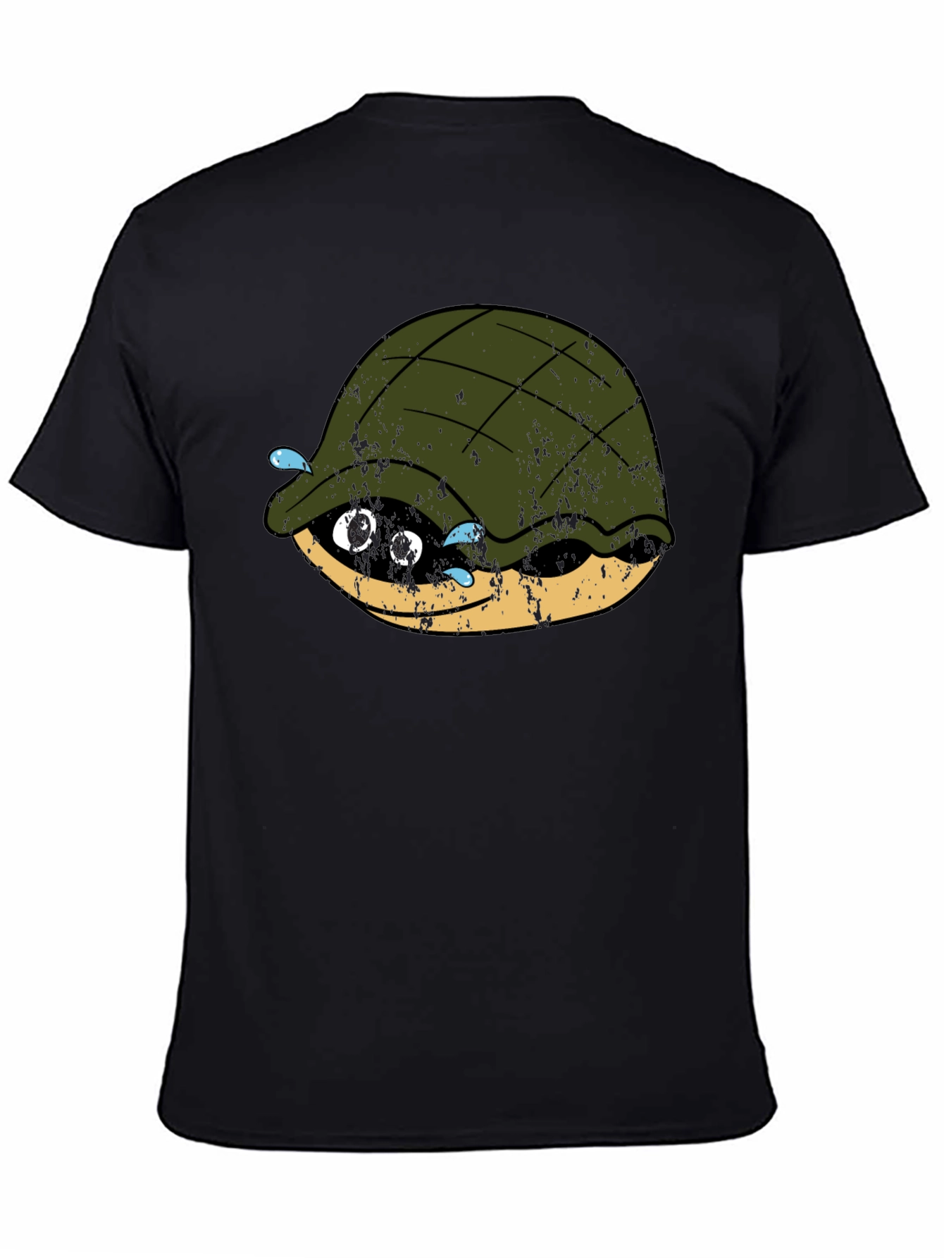 Black Funny Turtle Graphic T-Shirt - Black view 4