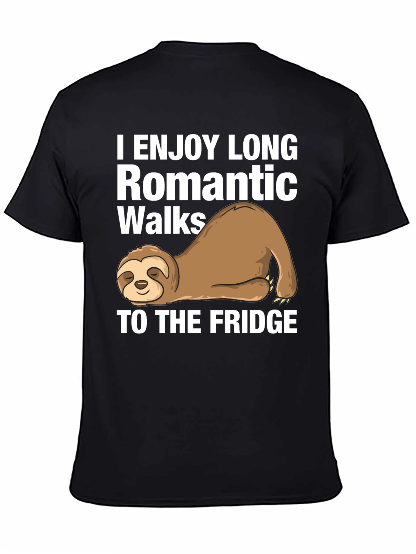 Black Romantic Walks Sloth T-Shirt view 4