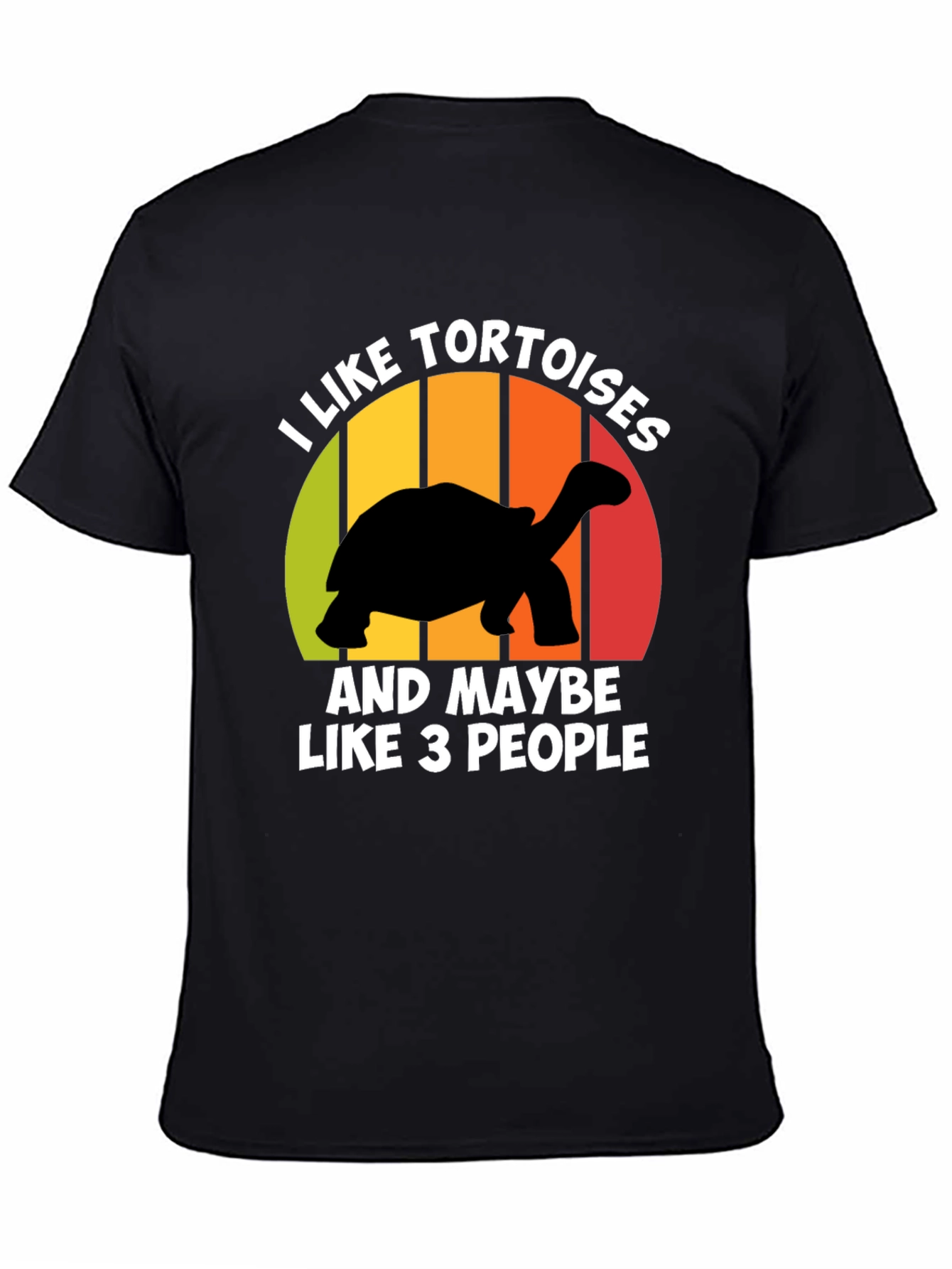 Black Tortoise Lover Graphic Tee - I Like Tortoises Shirt view 4