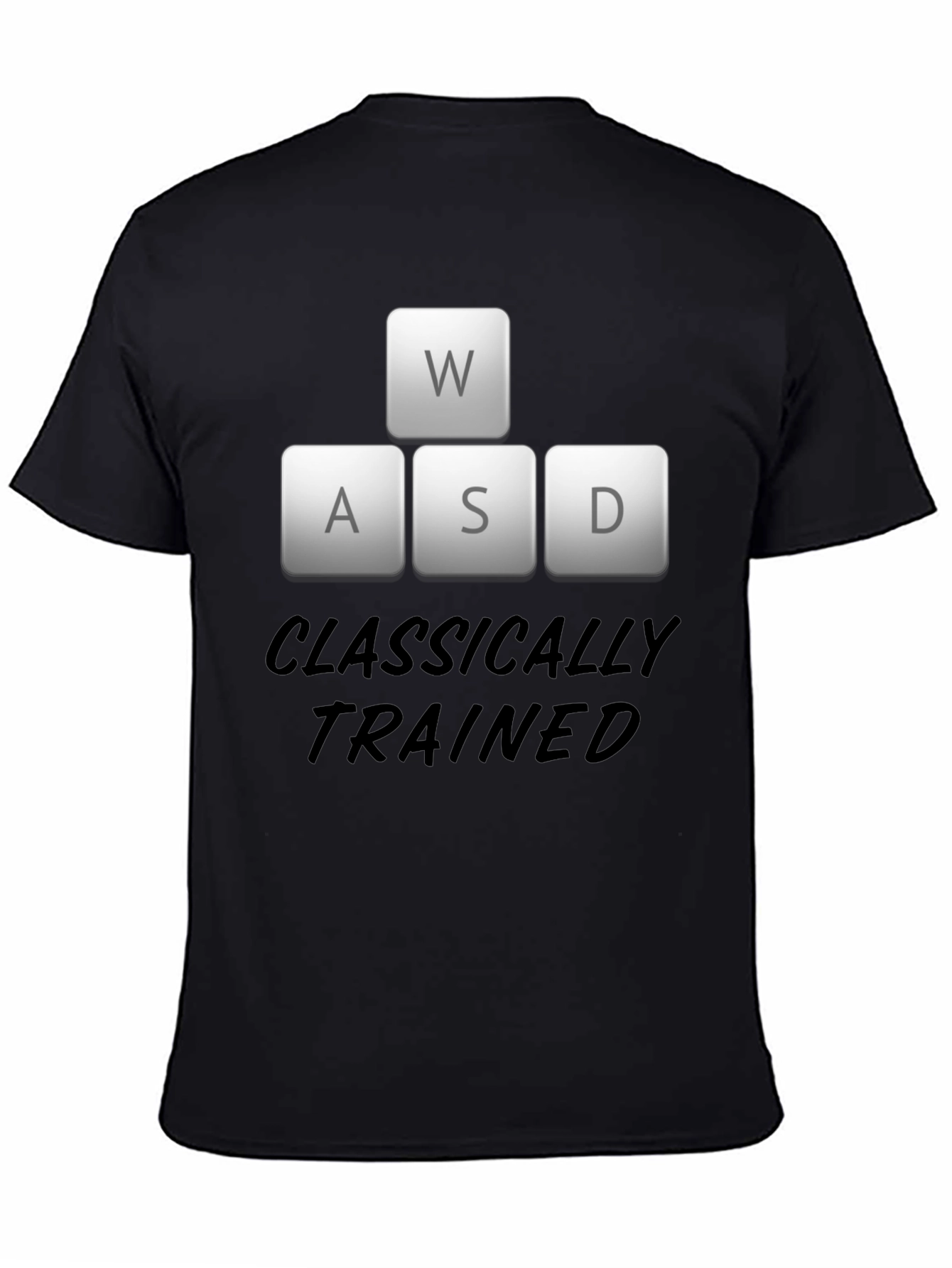 Black Classically Trained Gamer Black T-Shirt view 4