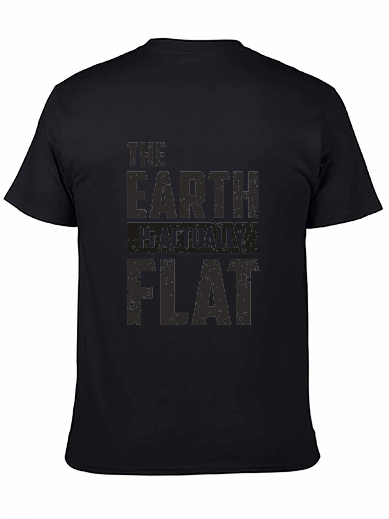 Black The Earth Is Actually Flat - Graphic Tee view 4