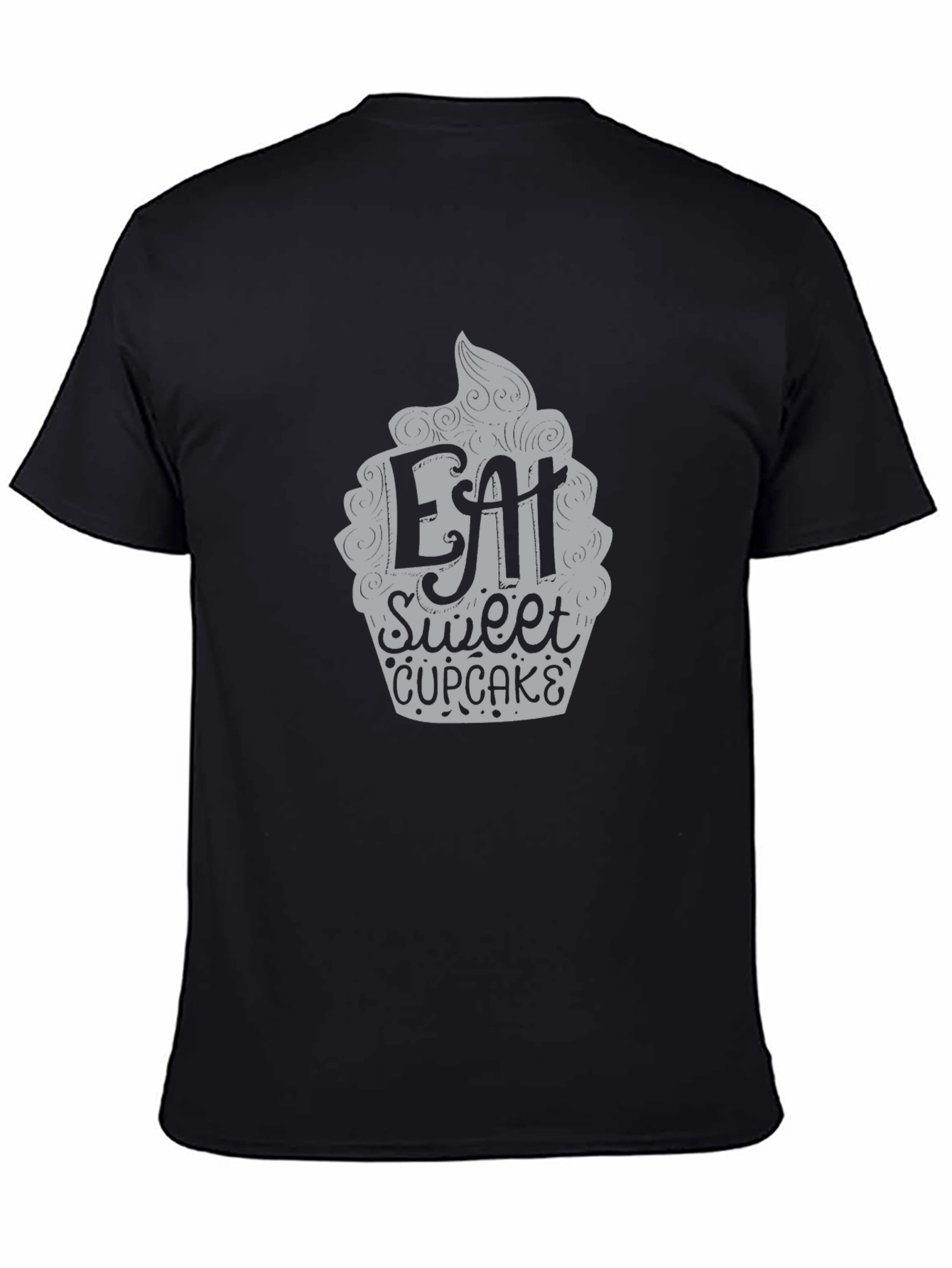 Black Eat Sweet Cupcake Graphic Tee view 4