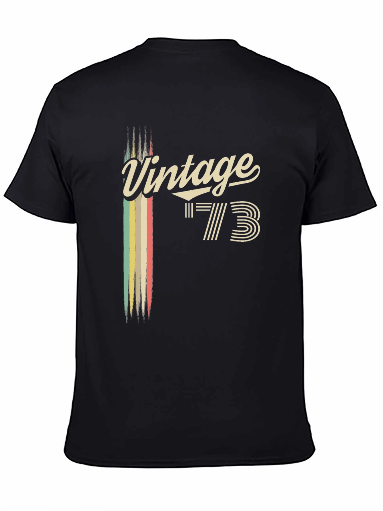 Black Vintage '73 Graphic Tee - Retro Style view 4