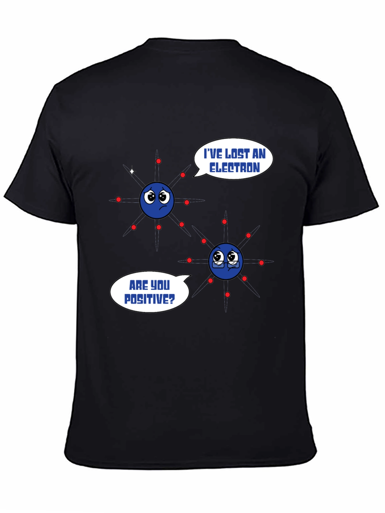 Black Funny Chemistry Pun T-Shirt - Lost Electron view 4