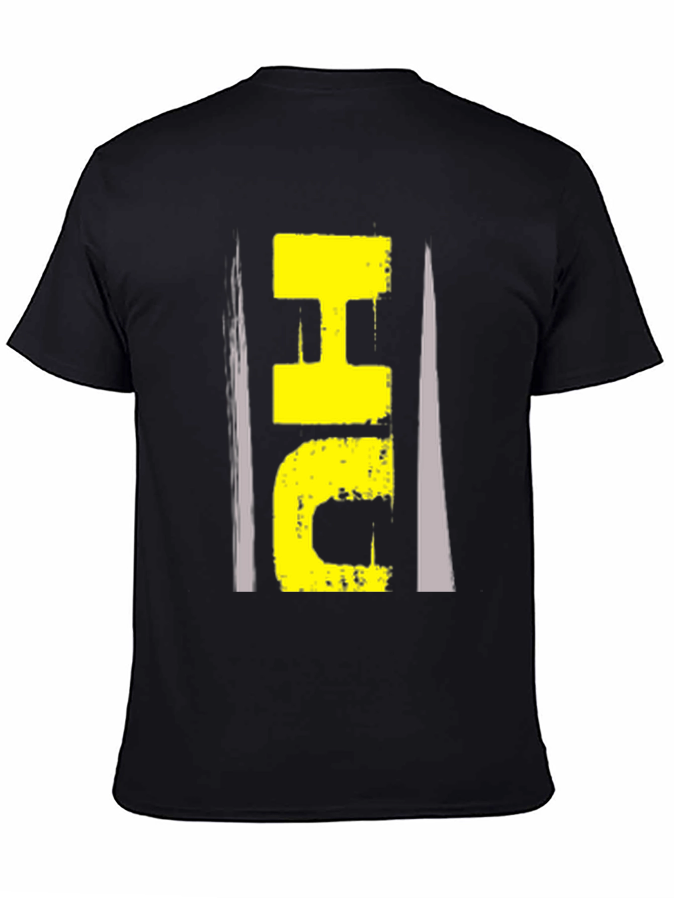 Black Abstract Graphic Print Black T-Shirt view 4