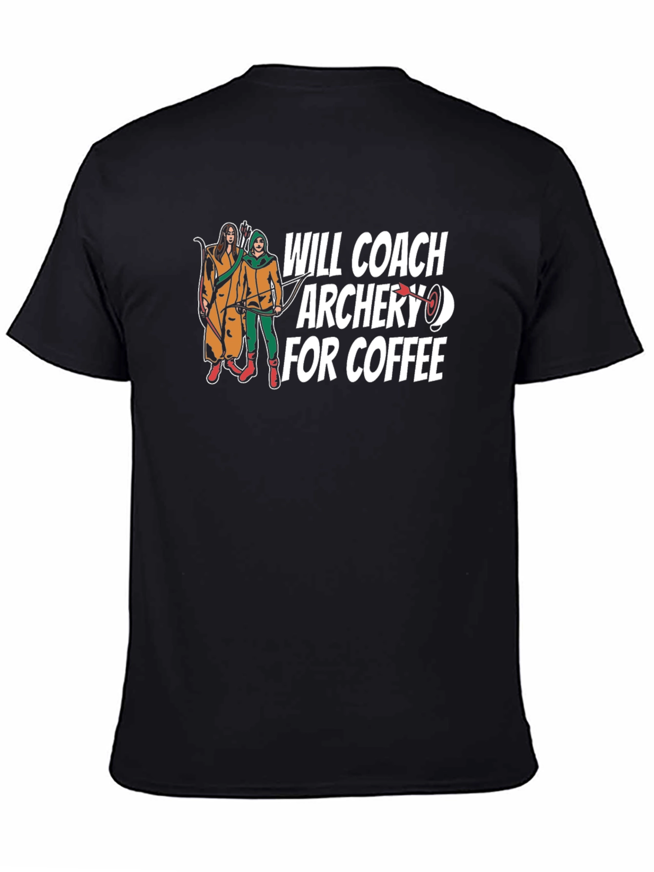 Black Archery Coach Coffee T-Shirt view 4