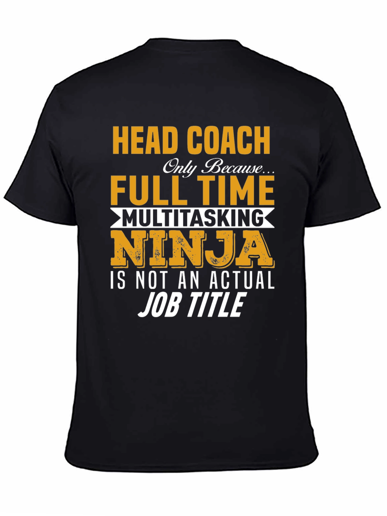 Black Head Coach Ninja T-Shirt view 4