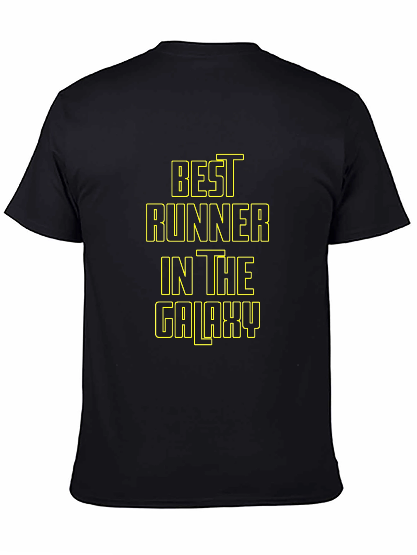 Black Best Runner in the Galaxy Black T-Shirt view 4