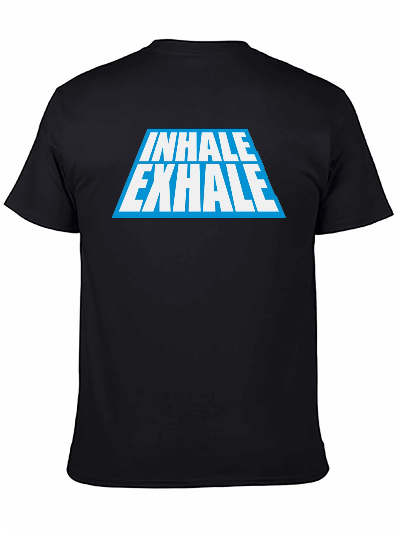 Black Inhale Exhale Graphic Tee - Black Cotton Blend view 4