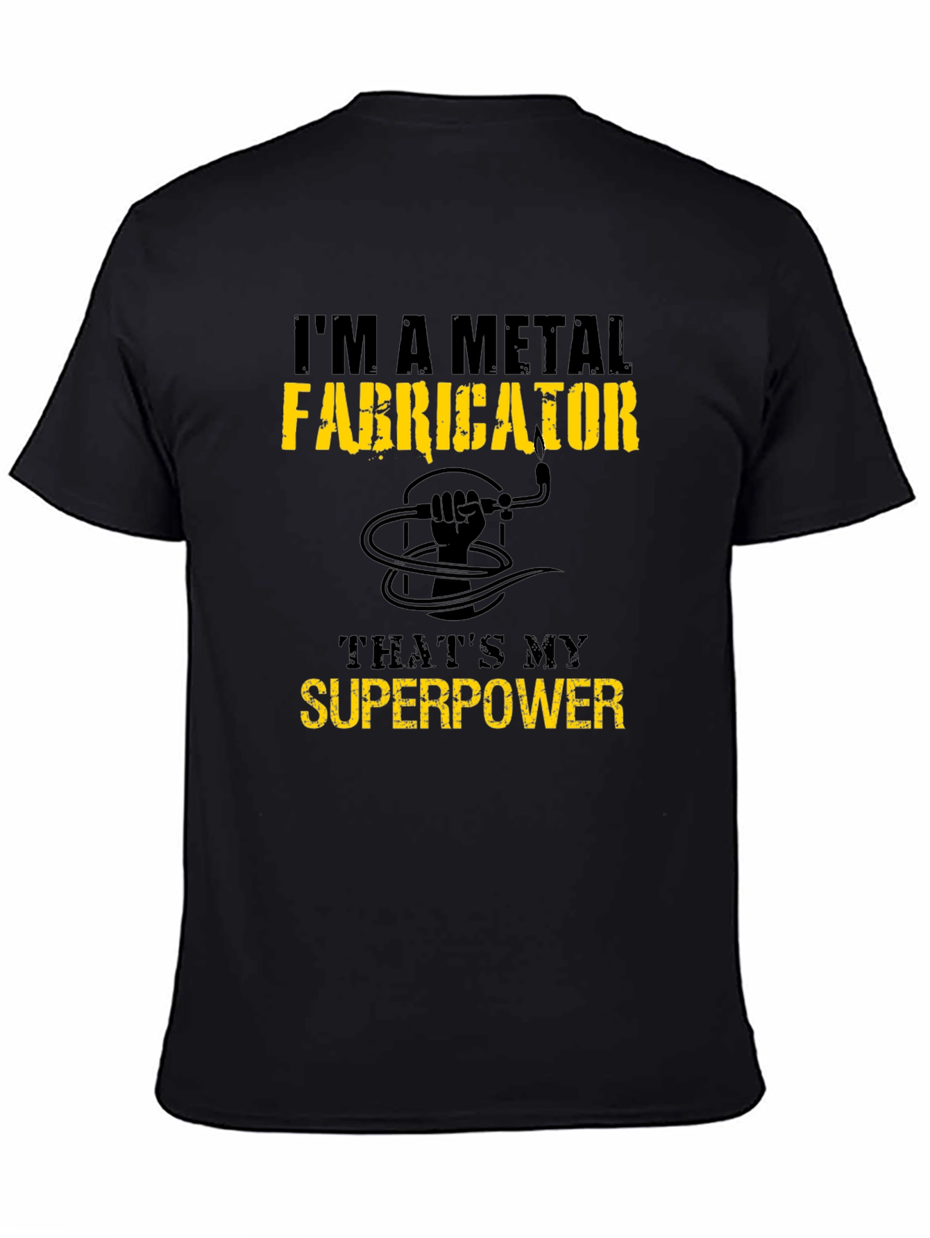 Black Metal Fabricator Superpower T-Shirt - Black view 4