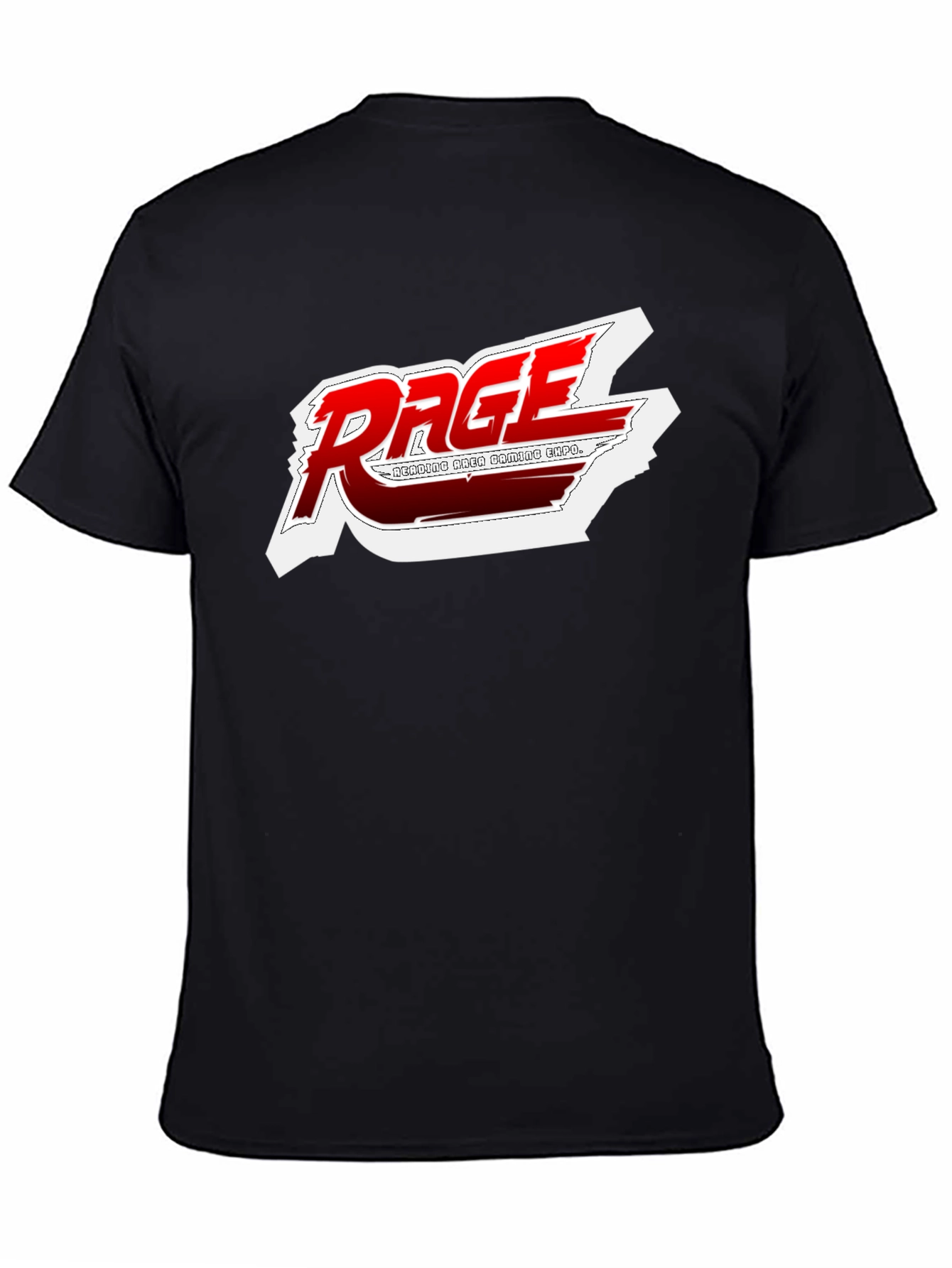 Black Rage Gaming Expo Black T-Shirt view 4