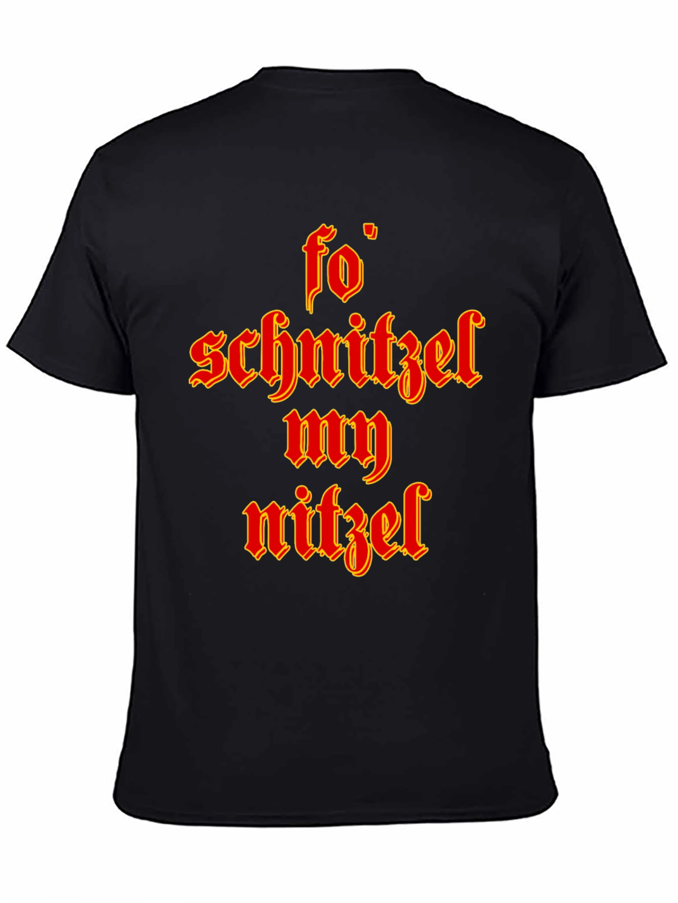 Black Funny Fo' Schnitzel My Nitzel Graphic Tee view 4