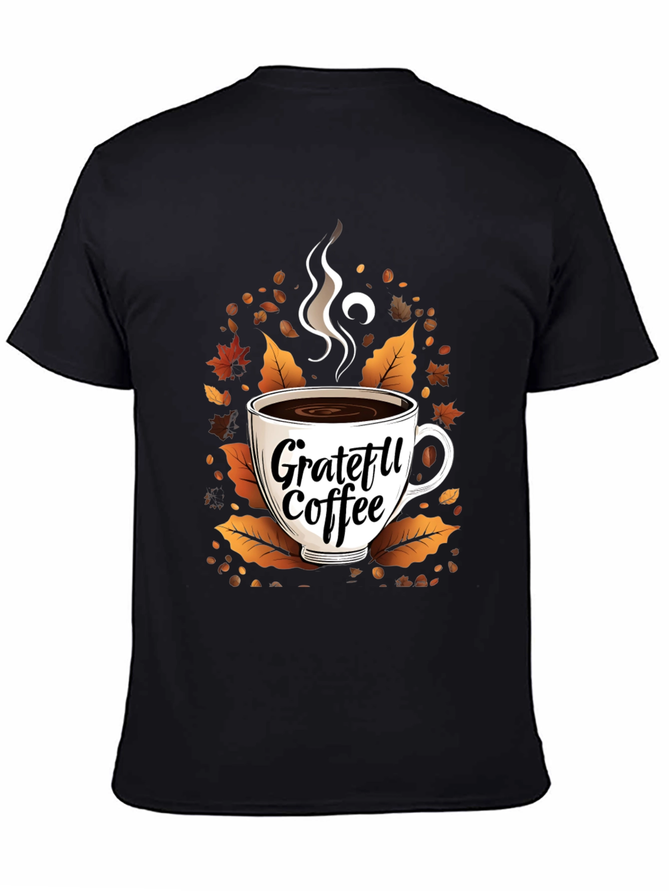 Black Grateful Coffee T-Shirt view 4