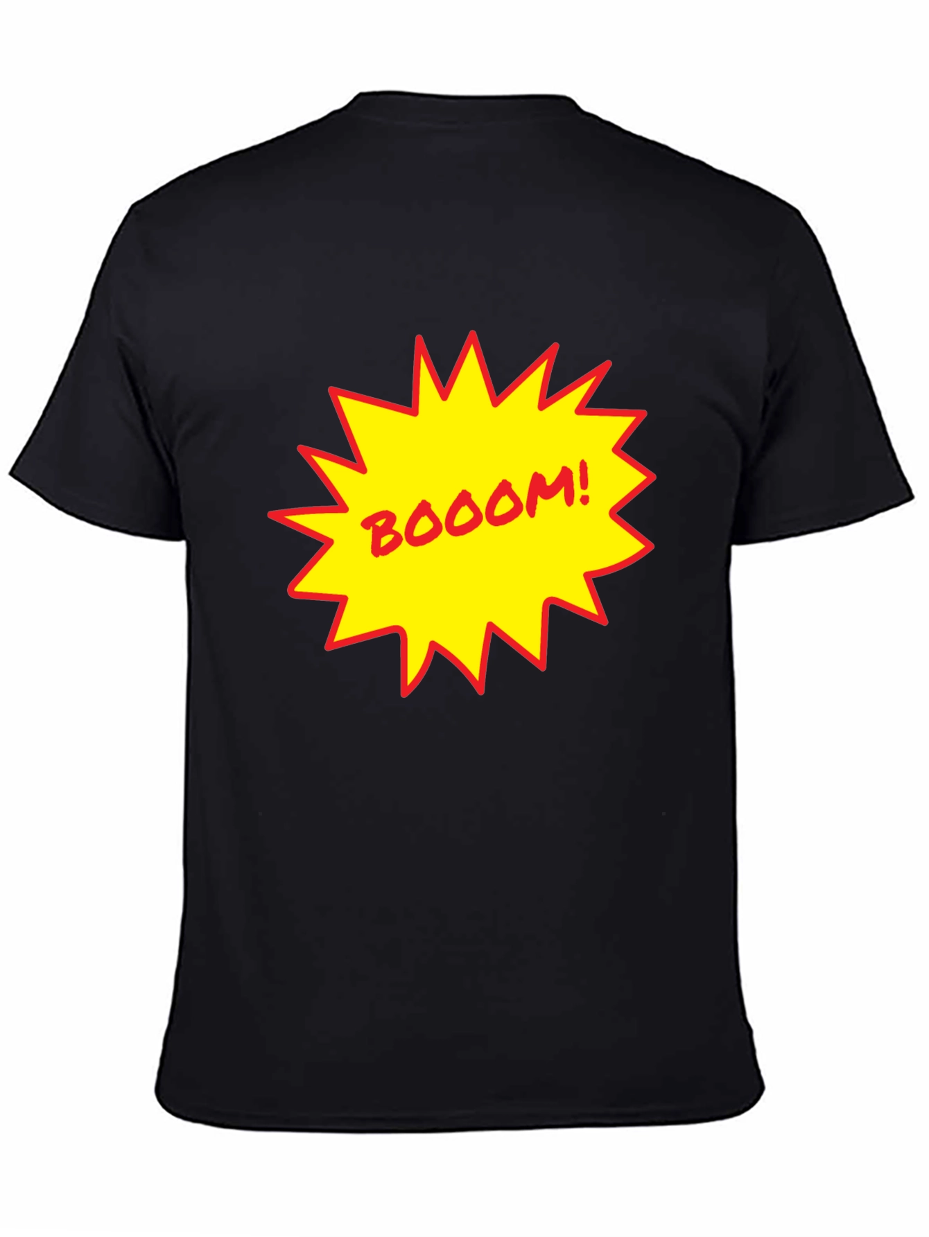 Black BOOOM! Graphic Print Black T-Shirt view 4