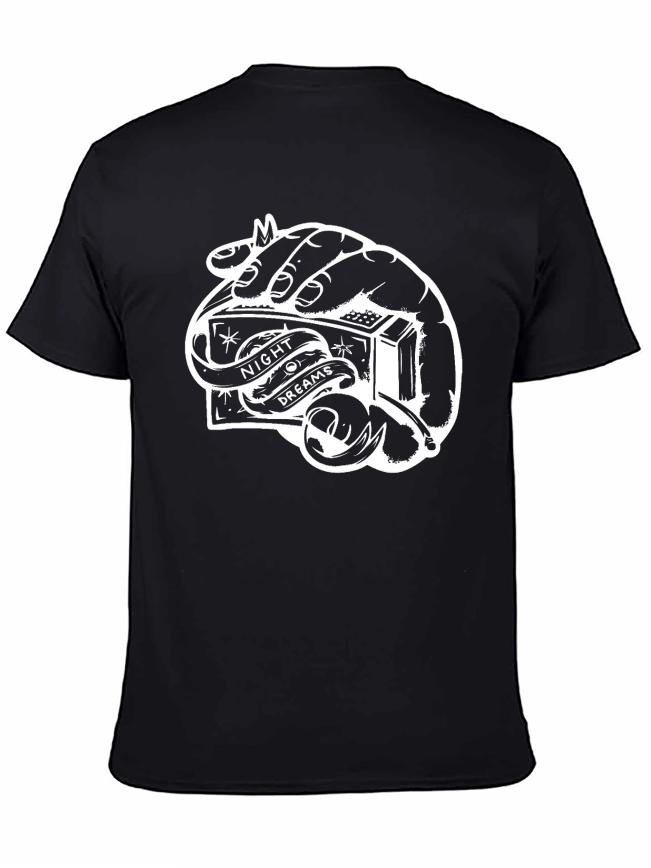 Black Night Dreams Graphic T-Shirt - Unisex view 4
