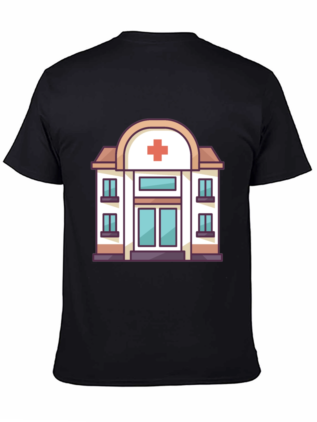 Hospital Graphic Tee - Black Cotton T-Shirt - 4