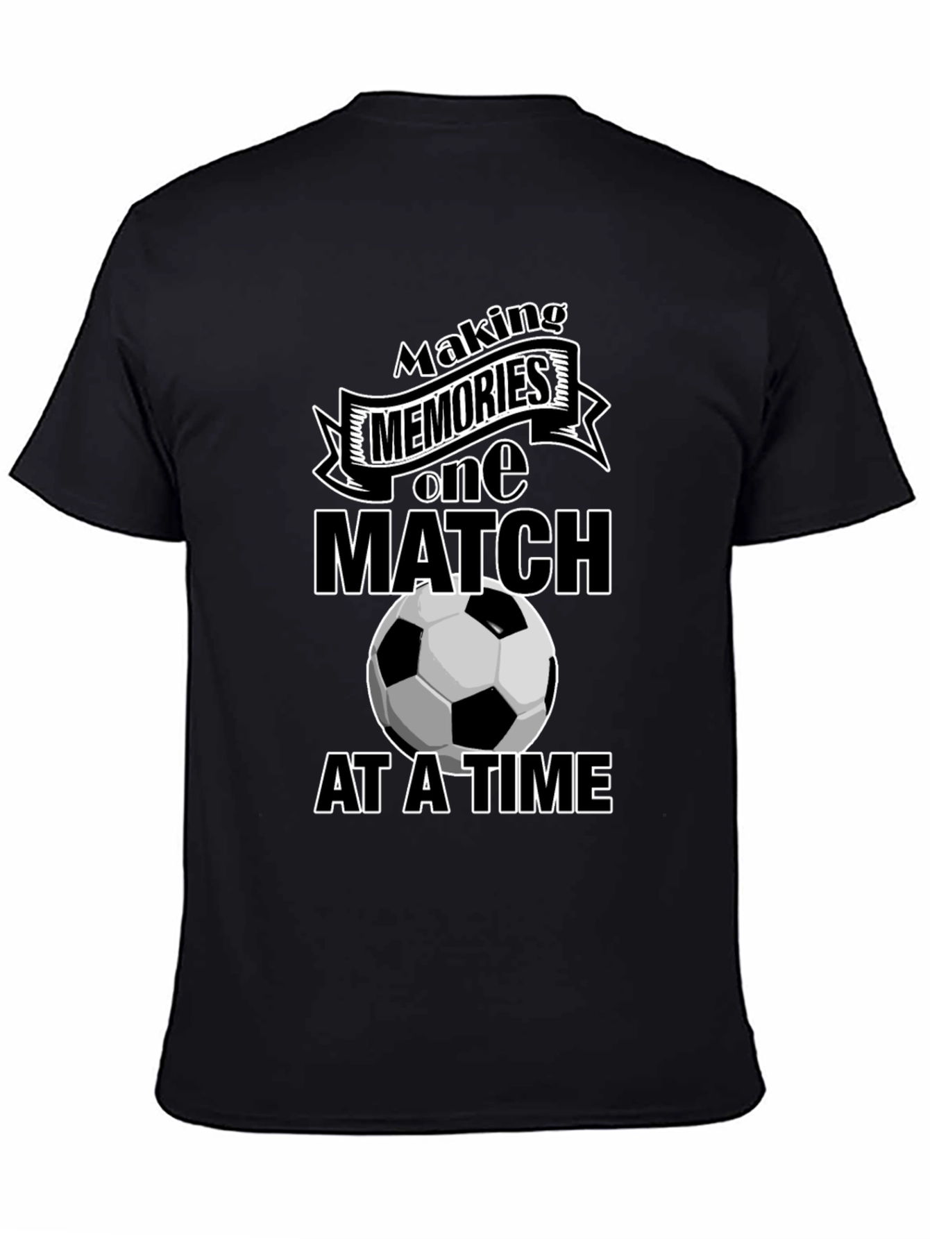 Black Making Memories Soccer Graphic Tee view 4