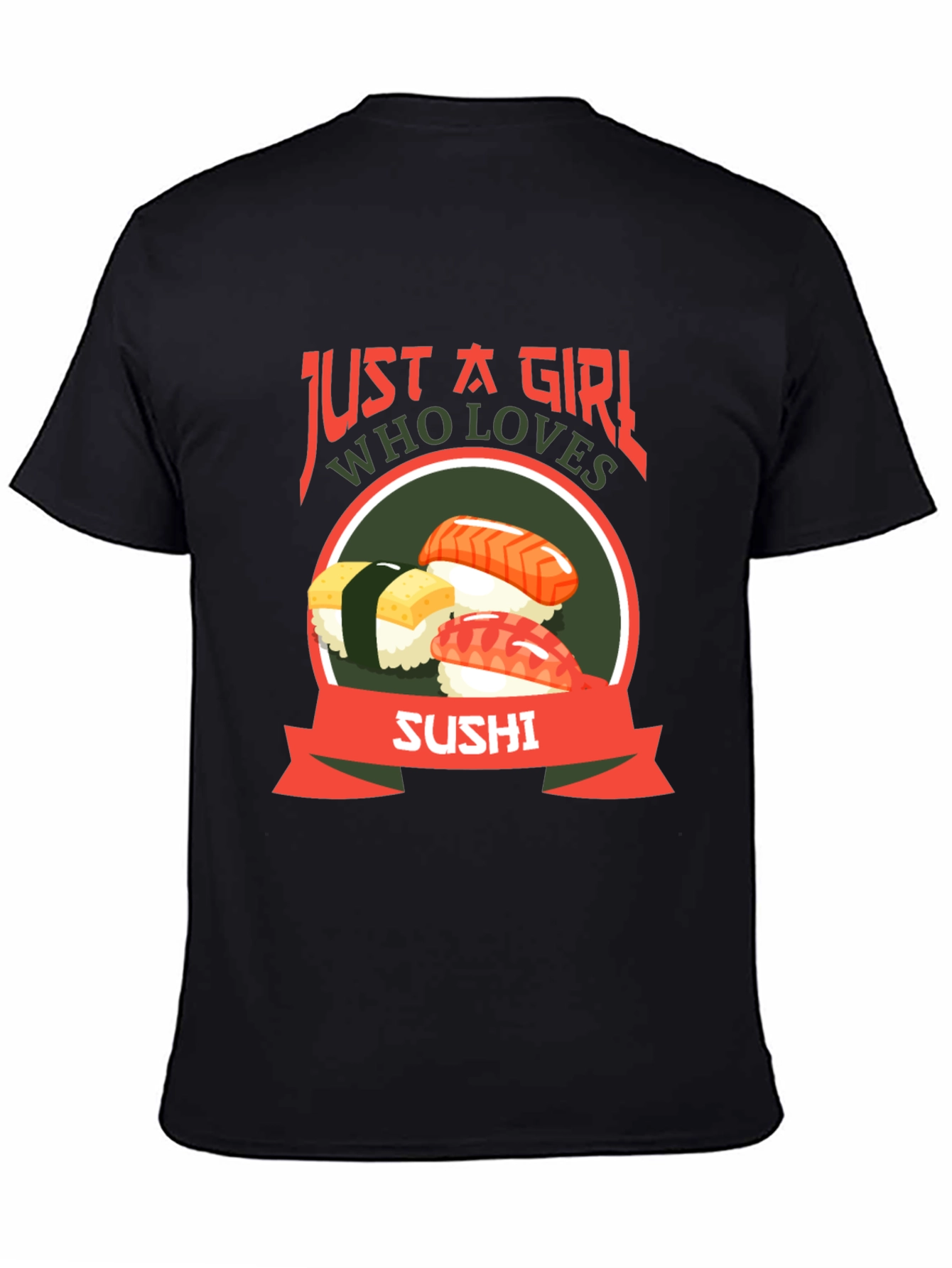 Black Sushi Lover Graphic T-Shirt view 4