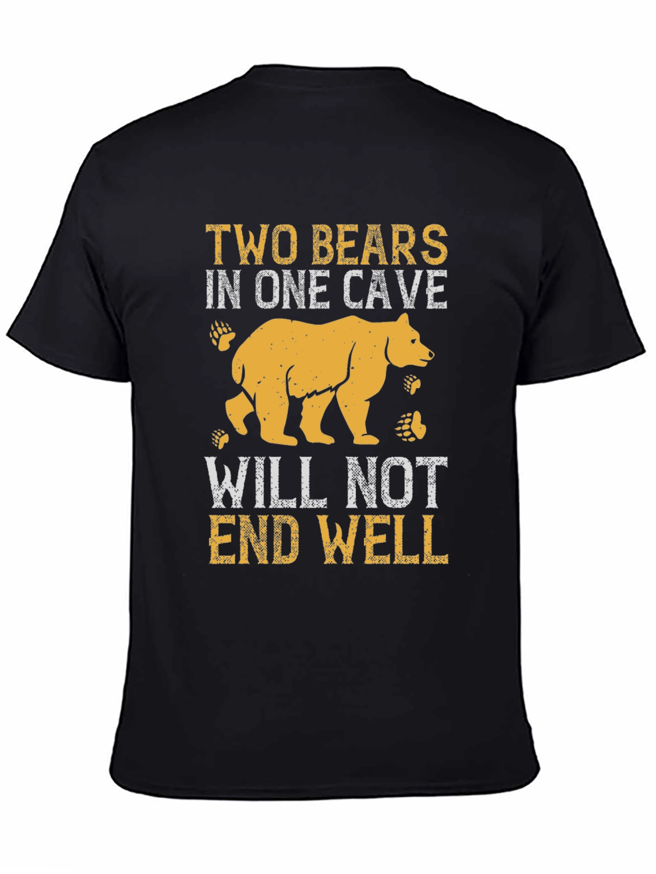 Black Two Bears in One Cave Graphic Tee view 4